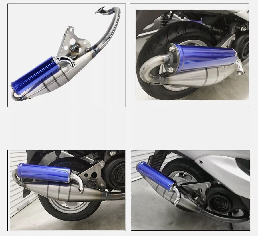 Jog Scooter Performance Muffler Exhaust Pipe 50cc 1E40QMB 1PE40QMB Blue