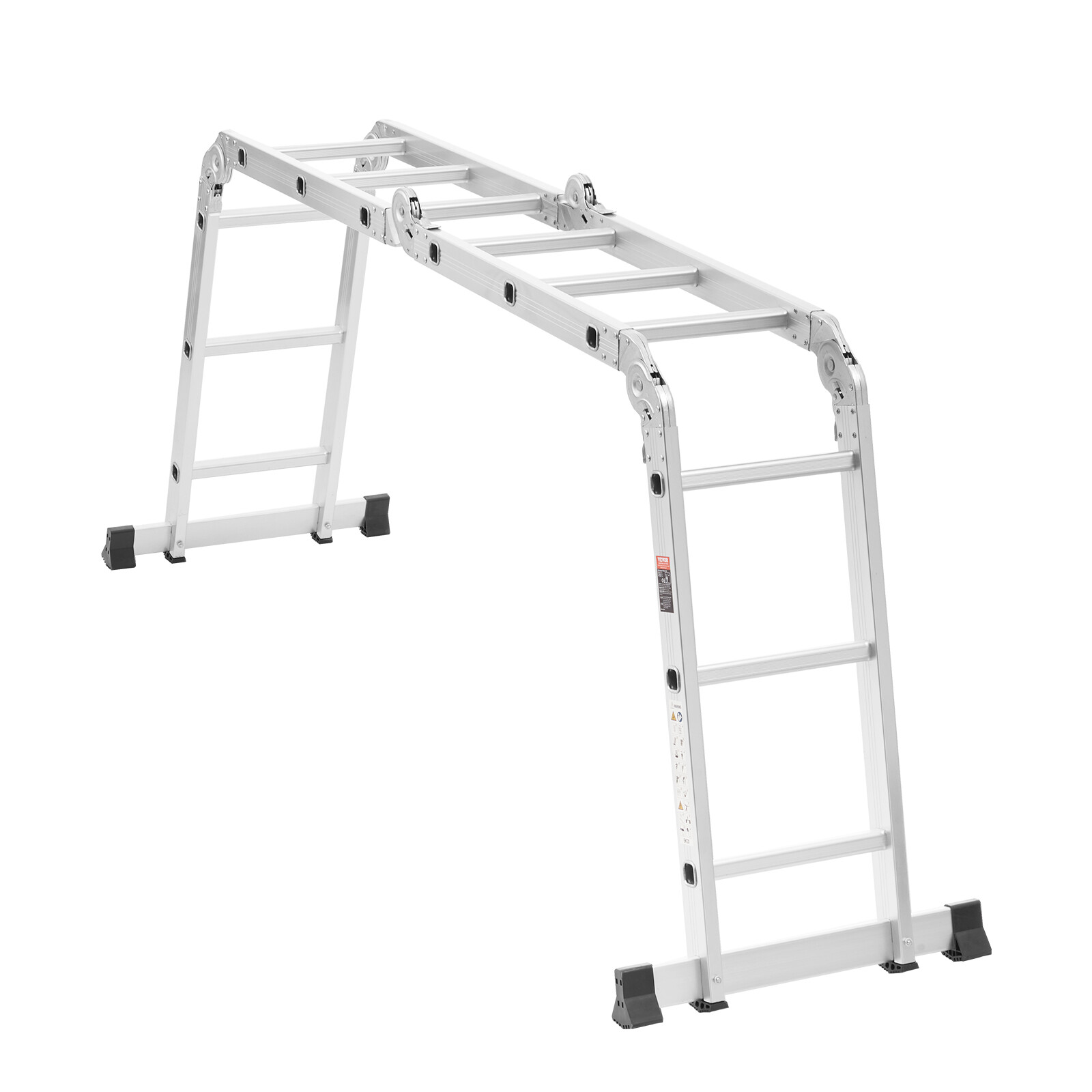 Multi-Purpose Folding Ladder 7-in-1 3 Step 12ft Reach Height for Work
