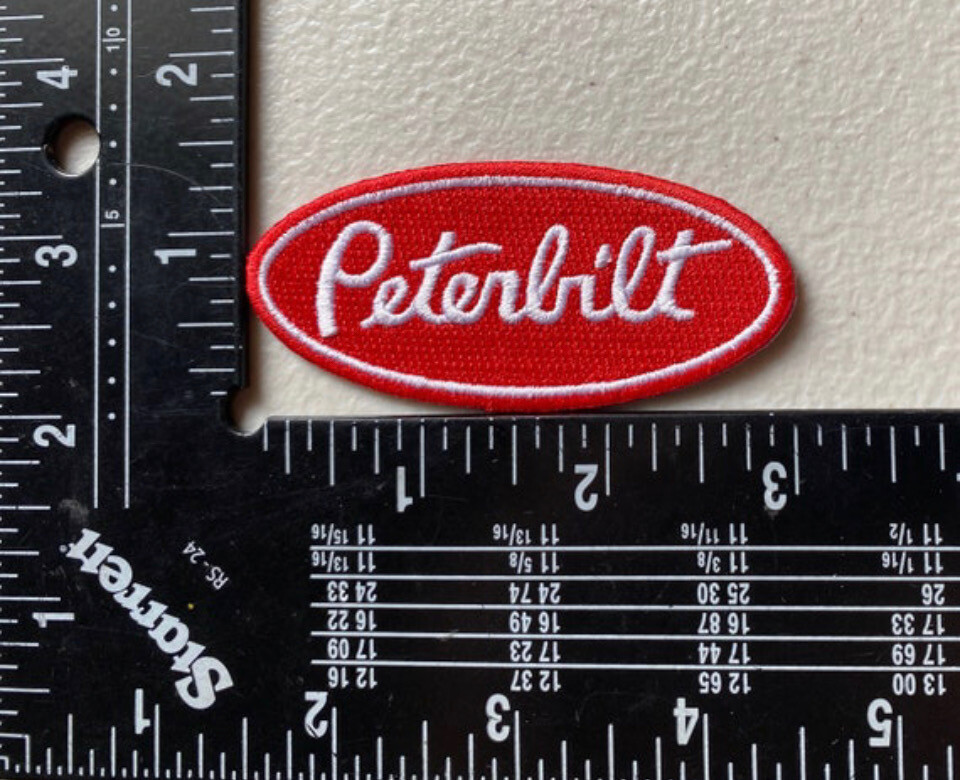 Peterbilt Truck Big Rig high-quality Fully Embroidered Iron On Patch 3” x 1.25”