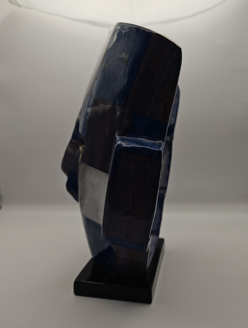 Mexican Mexico Mayan Aztec Death Burial Mask Abalone Stone Figurine Decorative