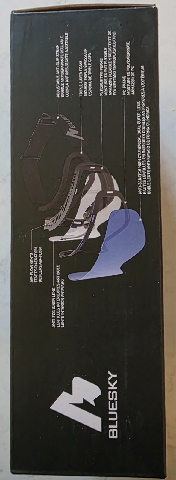 BLUESKY Adult Snow Goggles w/ Magnetic Quick Change Lens System, 2 Lenses, NIB