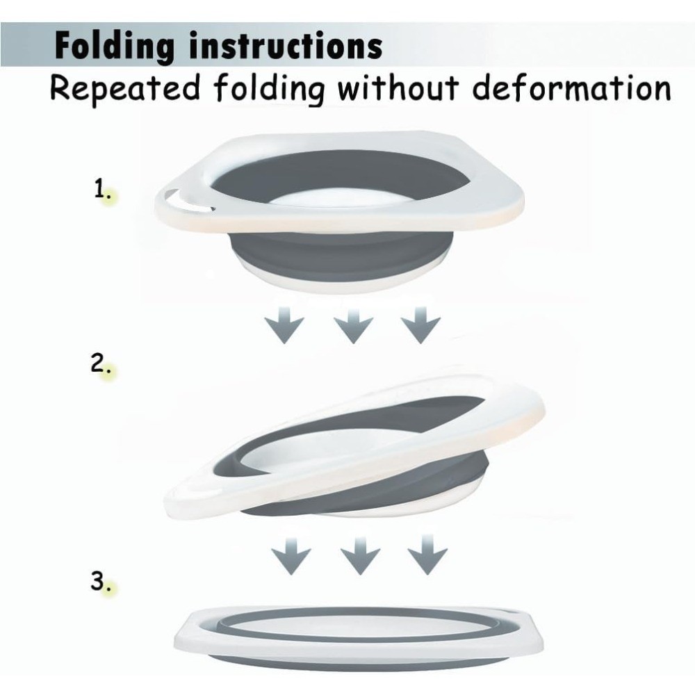 Portable Collapsible Wash Basin Foldable Sink Tub for Kitchen Camping Travel