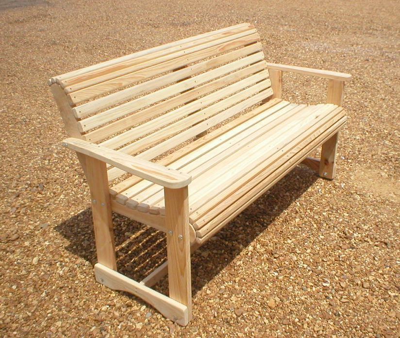 Garden Bench Outdoor Wooden Bench Cypress Unfinished Made In USA Choose a size