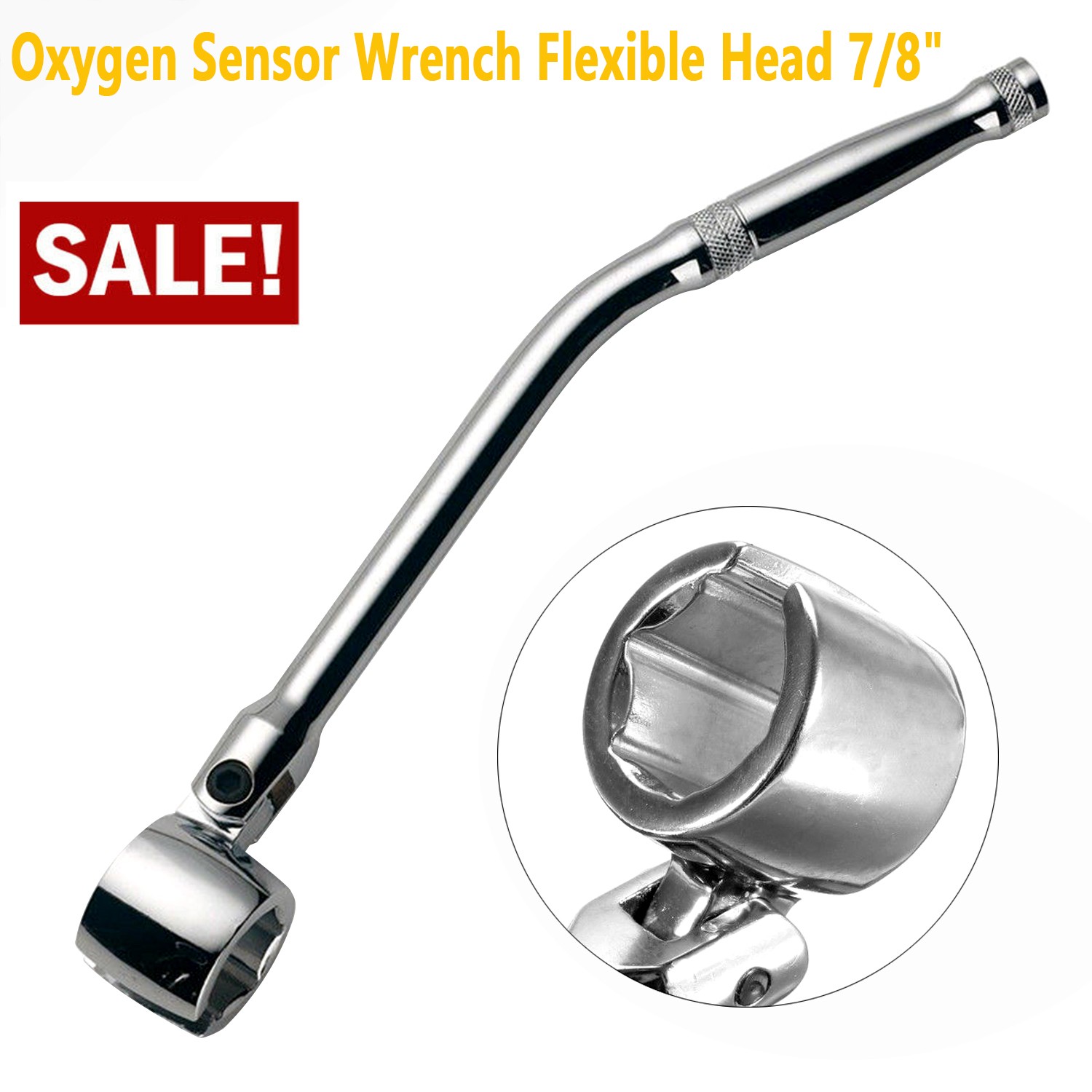 Oxygen Sensor Wrench O2 Flexible Head 7/8" Auto Repair 22mm Hex 6pt Tool SALE