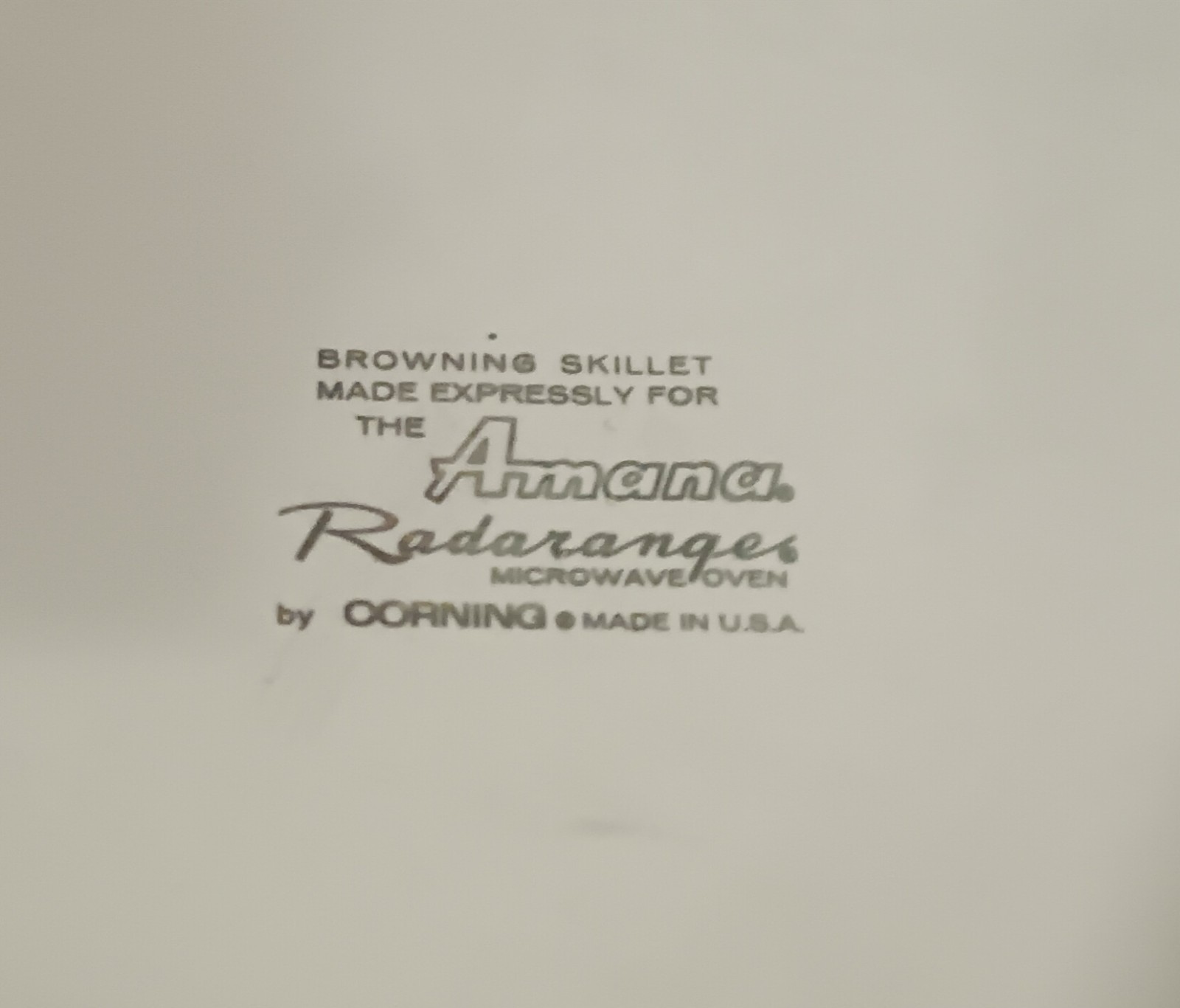 Corning Ware microwave browning skillet Blue Colonial Home Amana Radaranger EUC