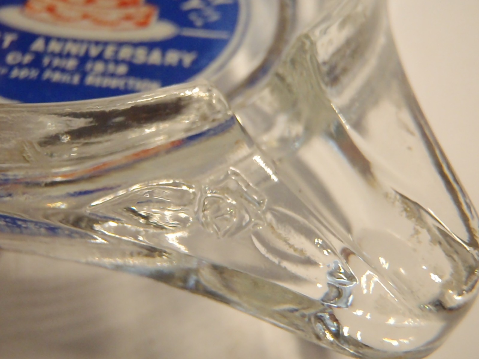 VERY RARE 1939 PYREX ORIGINAL ADVERTISING GLASS ASHTRAY BIRTHDAY PARTY ANNIV.