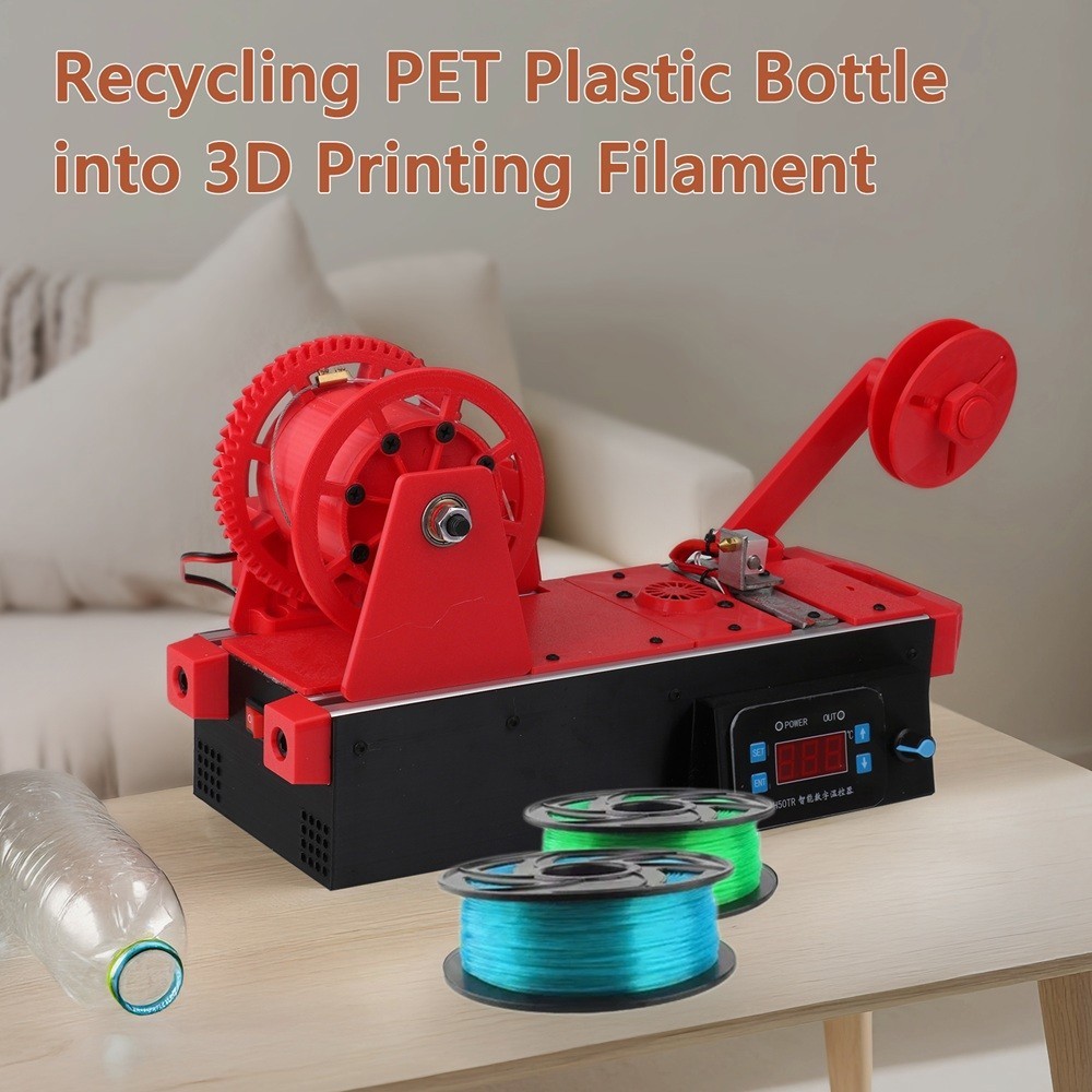 3D Printer Filament Extruder Desktop Plastic Recycling Machine Digital Display