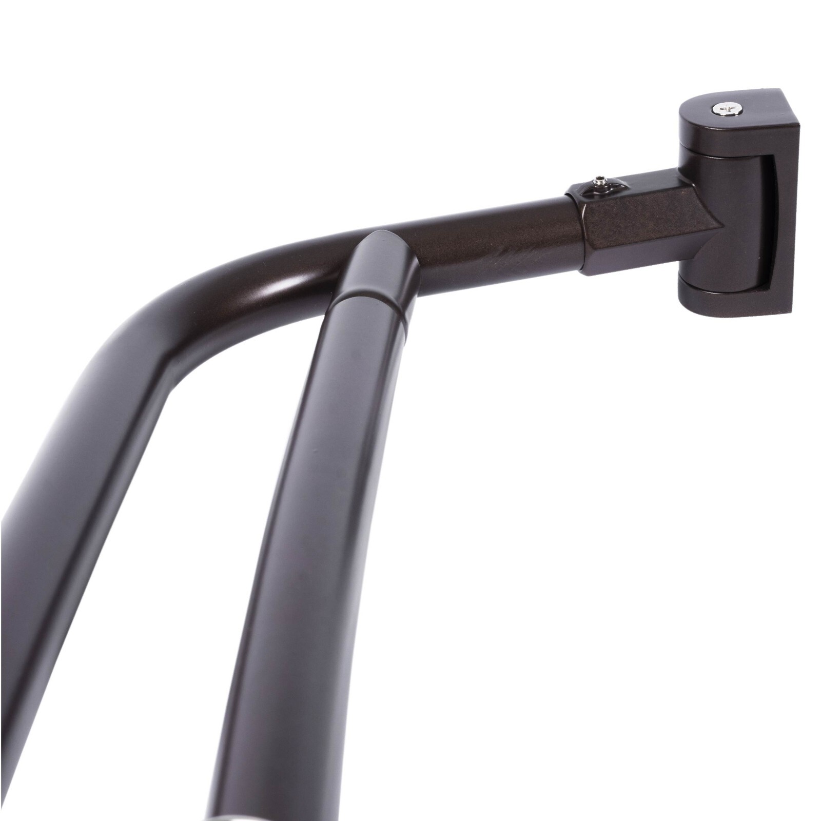 Double Curved Shower Rod Adjustable from 44 in. to 70 in. - Oil Rubbed Bronze Fi