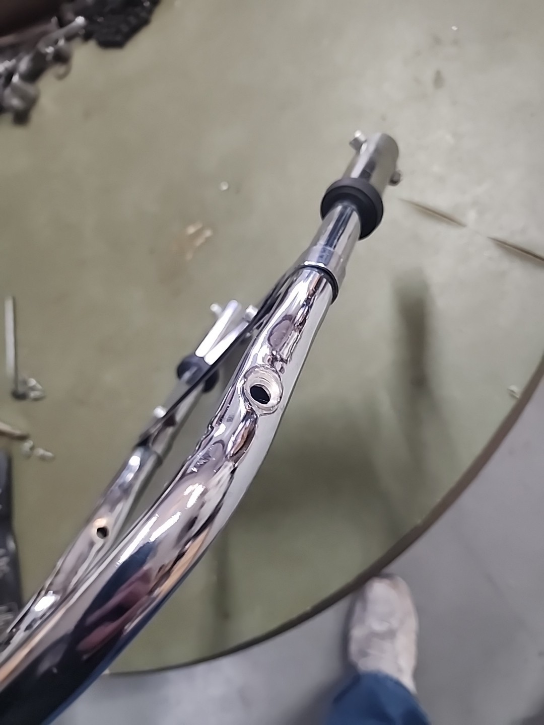 SCHWINN LIL STINGRAY TRICYCLE CHROME REAR SISSY BAR WITH PLATE NICE CHEAP L$$K