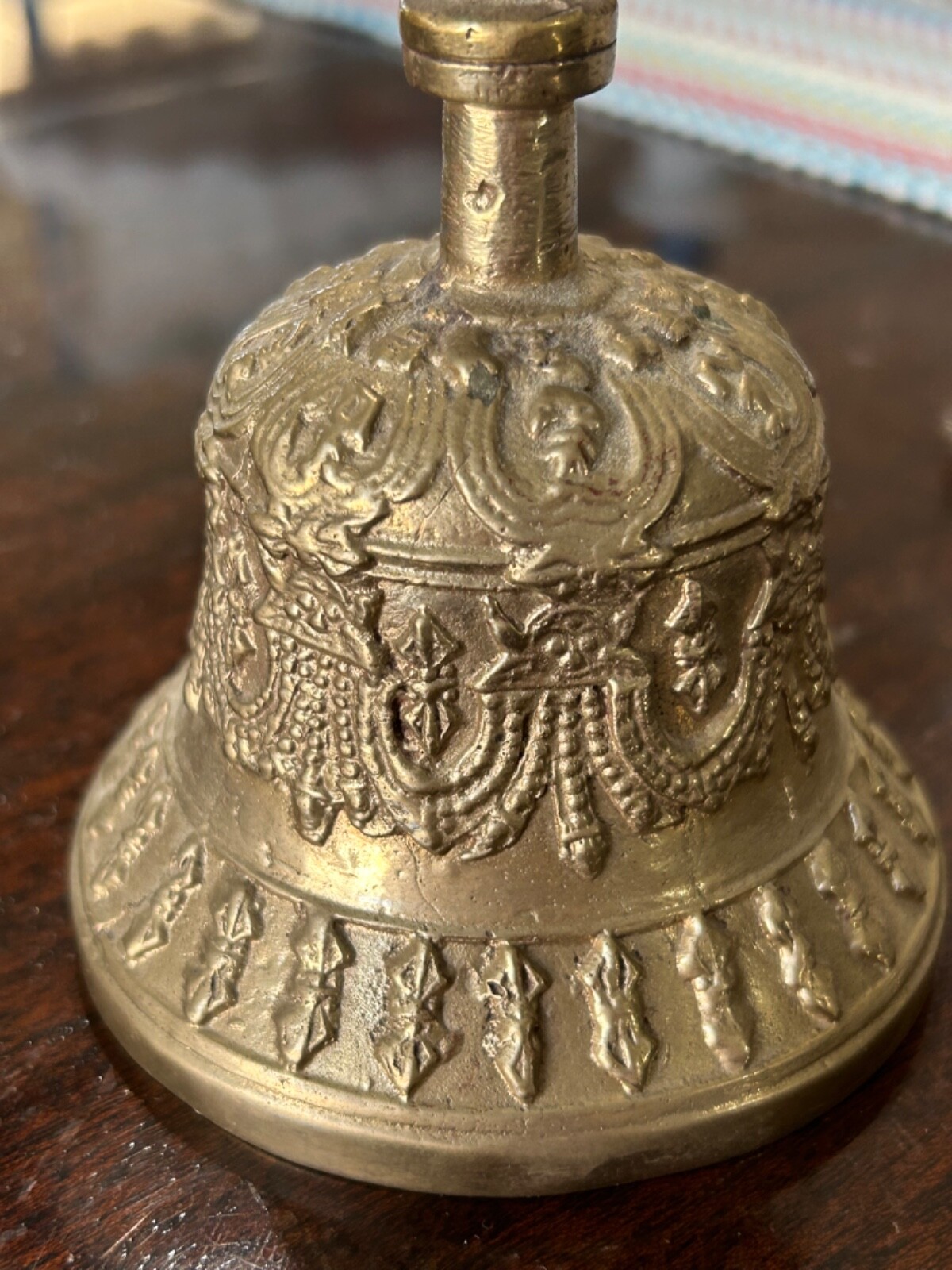 Vintage Tibetan Buddhist Brass Ornate Temple Dorje Bell 6 ½” Meditation Prayer