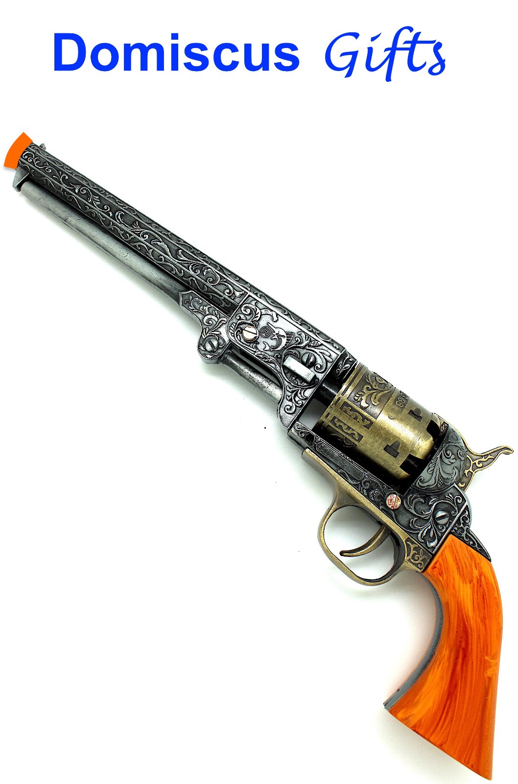 13" New! Vintage 1851 COLT NAVY Revolver REPLICA Pistol GUN Silver BRASS Prop