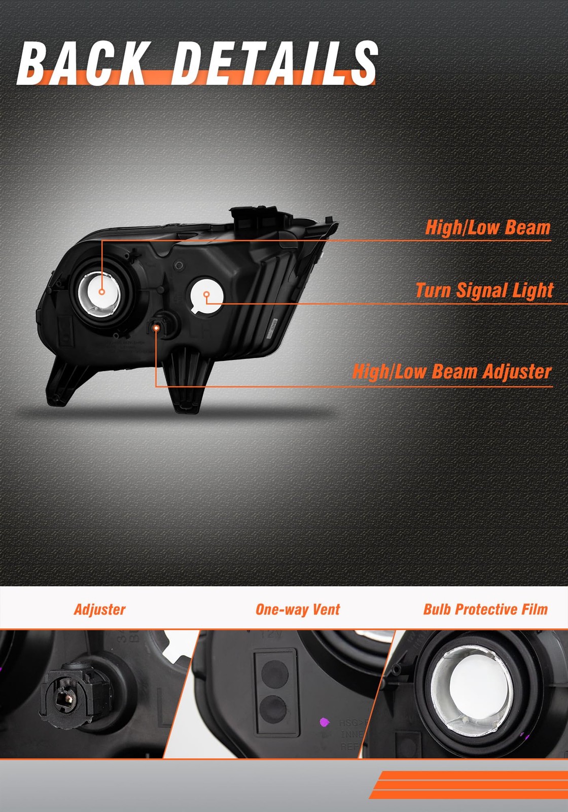 Headlight Assembly Compatible with Ford 10-14 Mustang /Mustang Headlamp