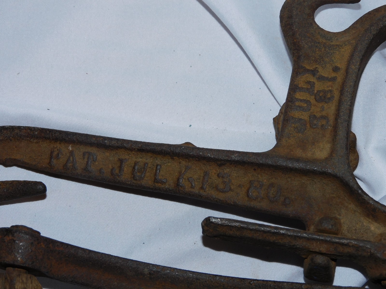 ANTIQUE 1880'S COME ALONG WINCHE HOIST - DATED JULY 3RD,1881