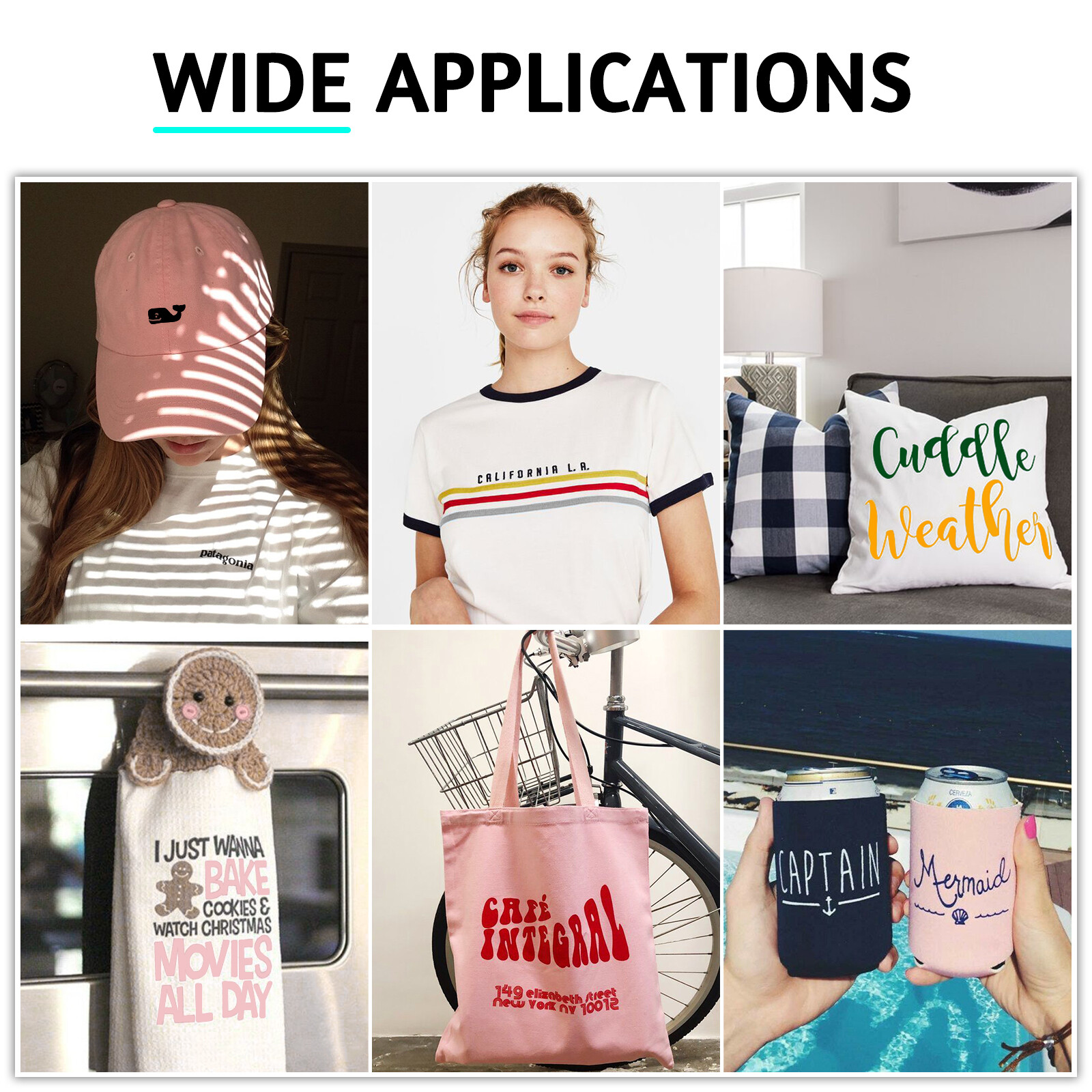 HTVRONT Heat Transfer Vinyl Roll Iron on Heat Press HTV T-shirt 12"x 5FT-50FT