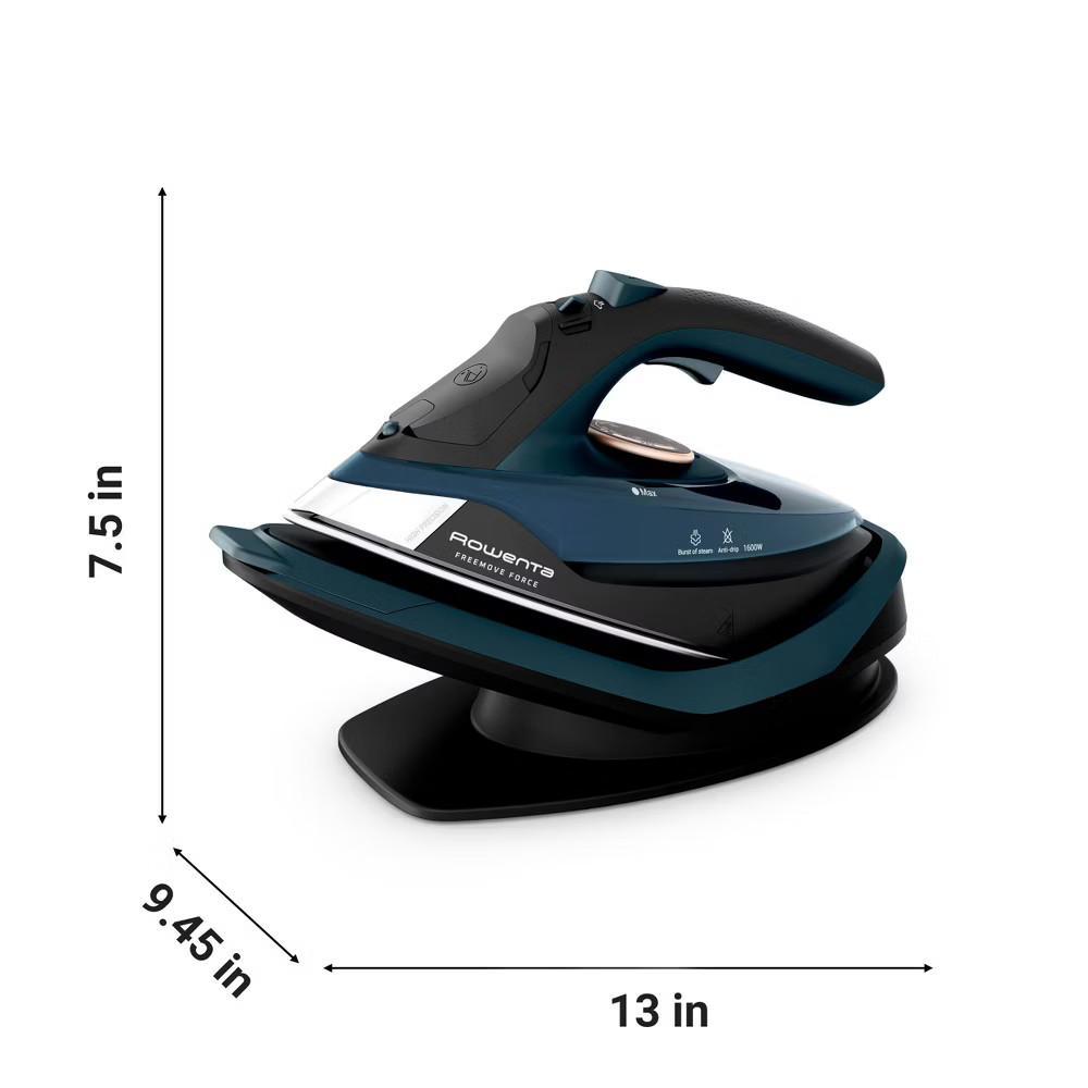 Rowenta Freemove Force 1600W Cordless Steam Iron with Stainless Steel
