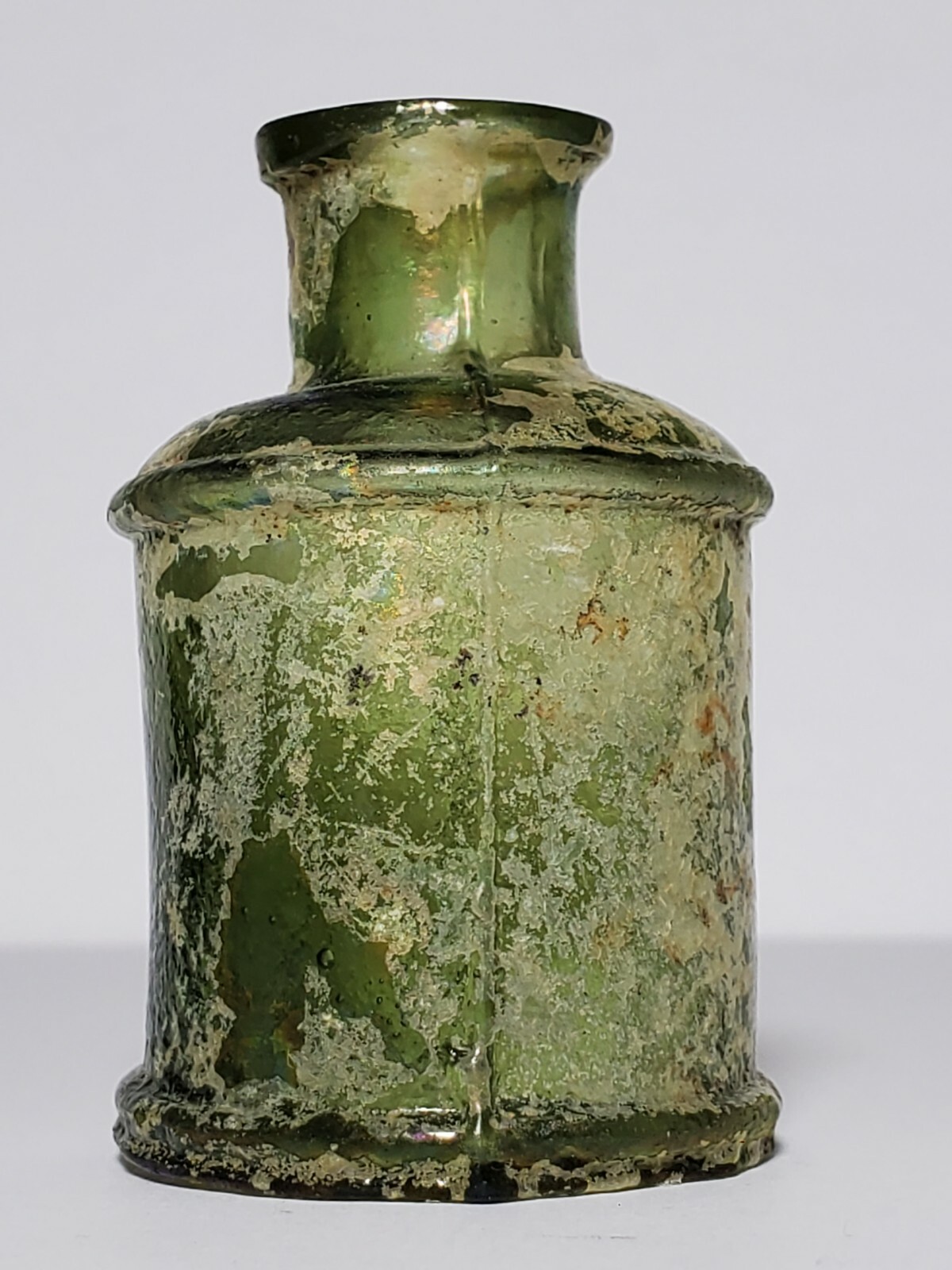 Antique 1800s Blown Glass Inkwell