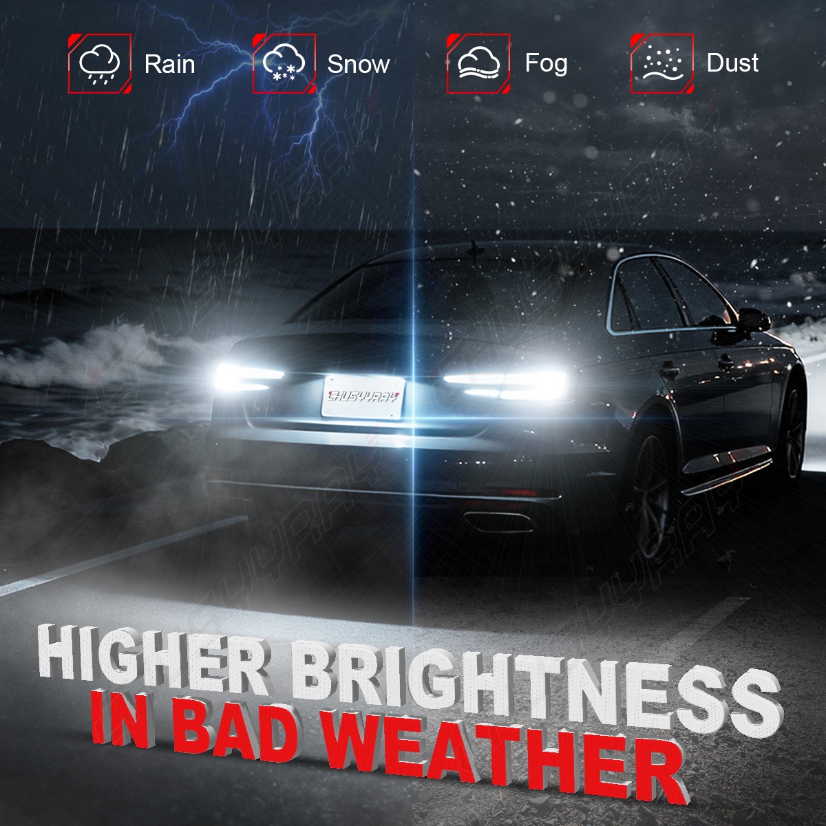 2800 Lumens 1156 High Power 3030 Chips LED White Reverse Back Up Light Bulb