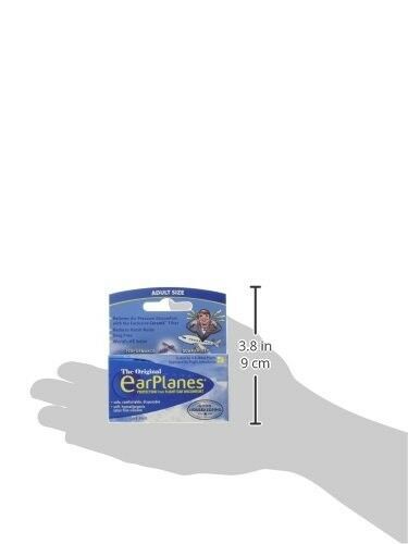 EarPlanes EarPlugs Relieve Ear Discomfort Latex Free Silicone Adult Size 1 Pair