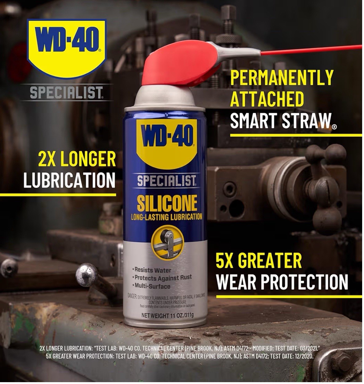 WD-40® Specialist® Water Resistant Silicone Lubricant,11 oz FREE & FAST SHIPPING