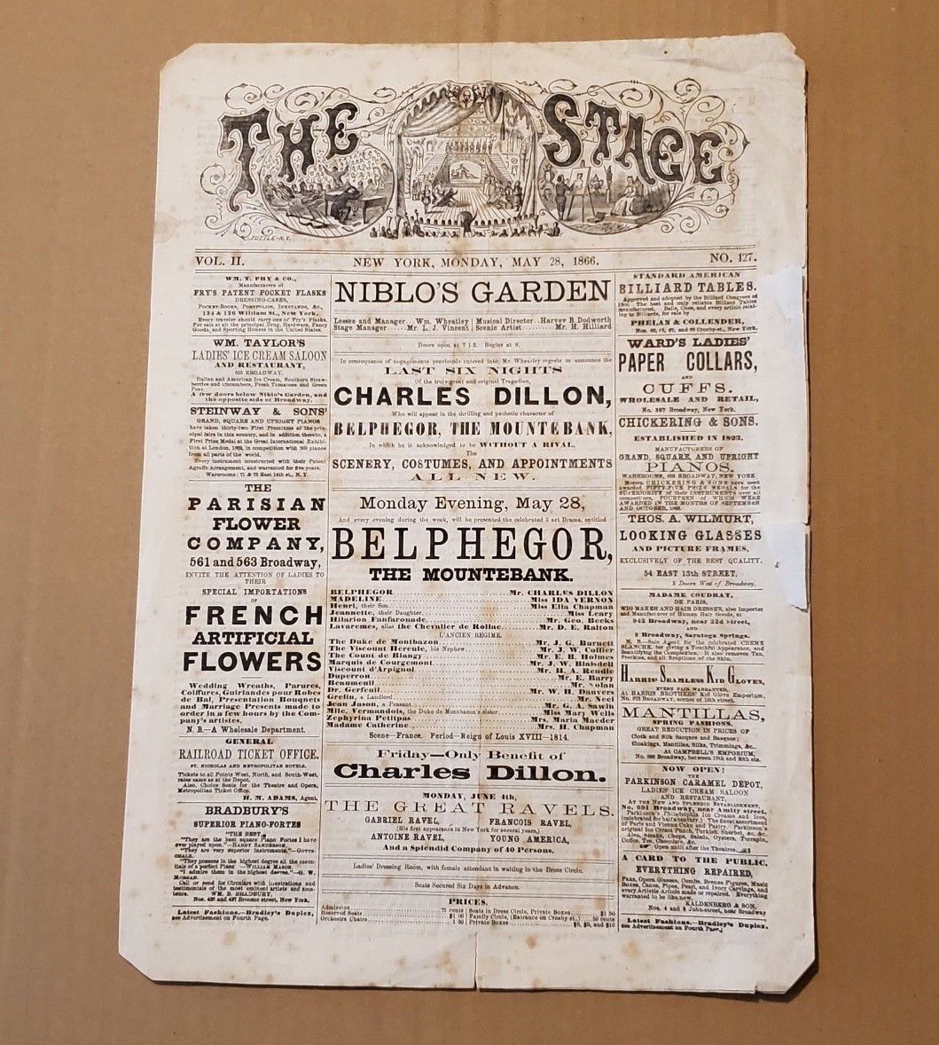 5019----1866 The Stage NYC theatre bulletin