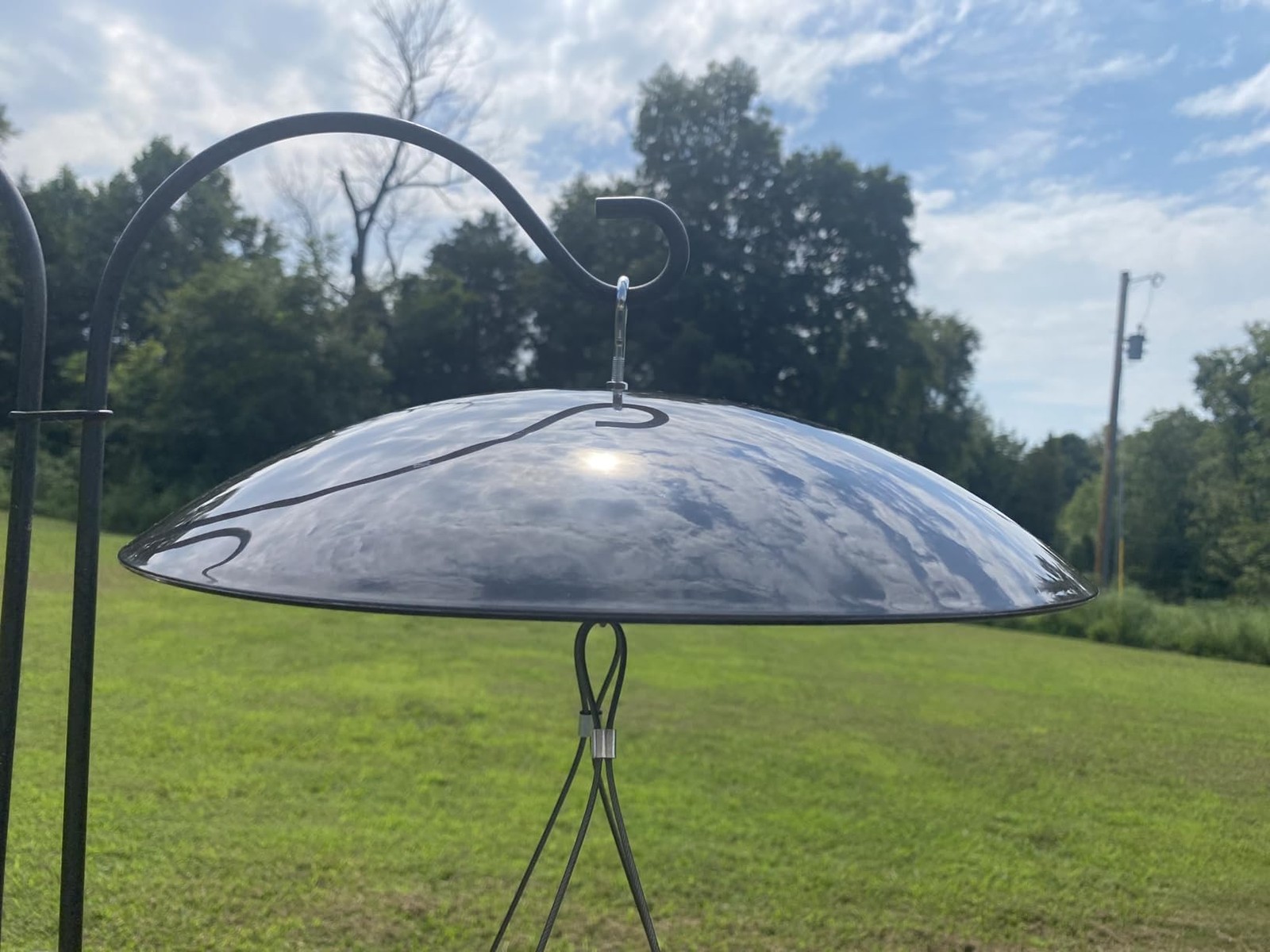 13" Bird Feeder Rain Guard, Hummingbird Feeders Shade Dome 1 Pack, Black