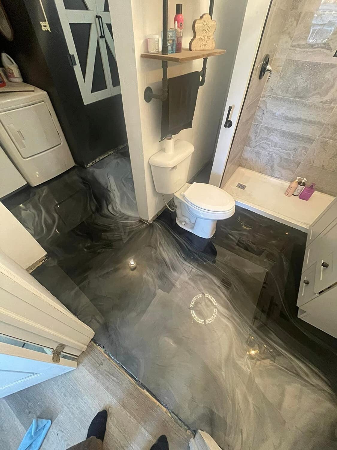 BP: Single Shot |100% Solids Epoxy Kit LIGHT GRAY(3 Gal) Concrete, Wood & more!