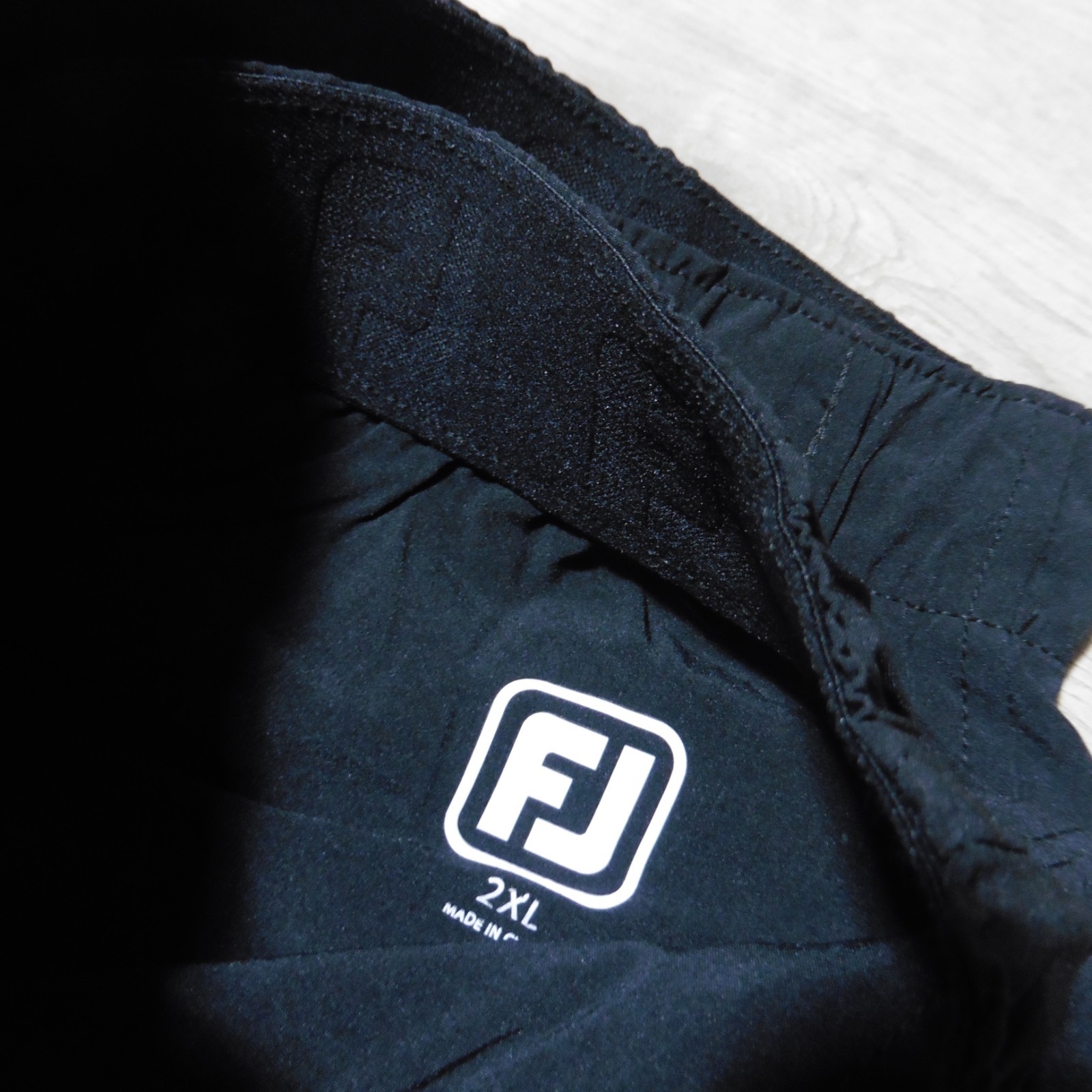 FOOTJOY Mens M L XL 2XL SHORTS BLACK GOLF WORKOUT TRAINING 8" POLYESTER SPANDEX