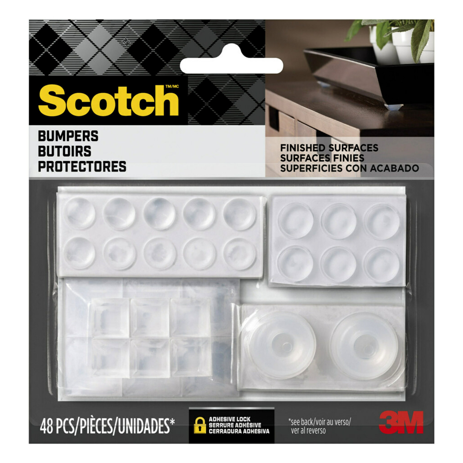 Scotch Bumpers [Multi-Shape]: 48-pack (Clear)