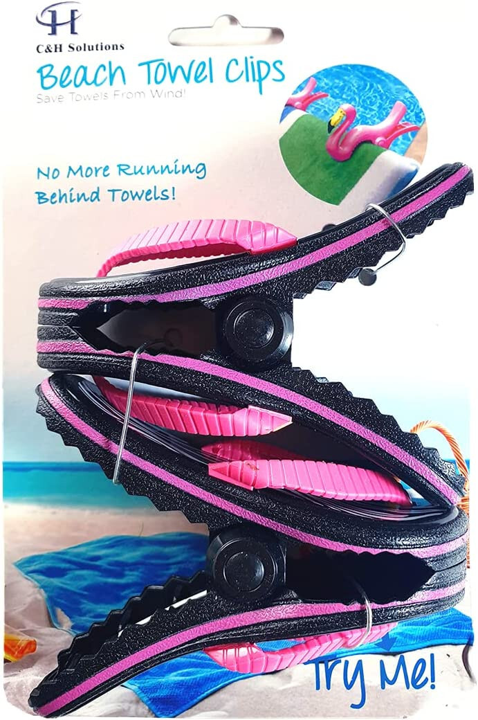 Black Flops Style Beach Towel Clips