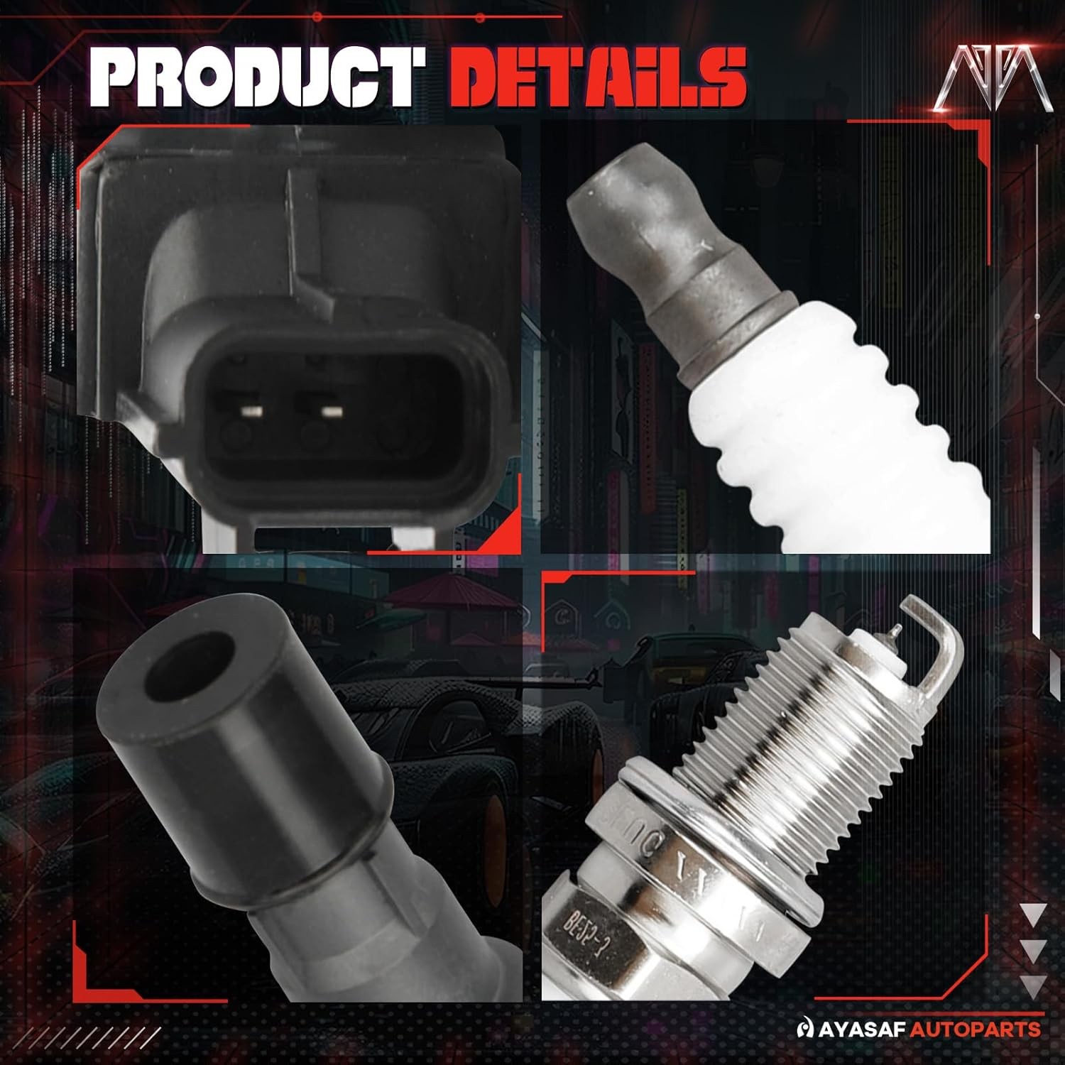 6X Ignition Coil & Spark Plug Coil OEM-Quality For Jeep Liberty Dodge 3.7 UF270