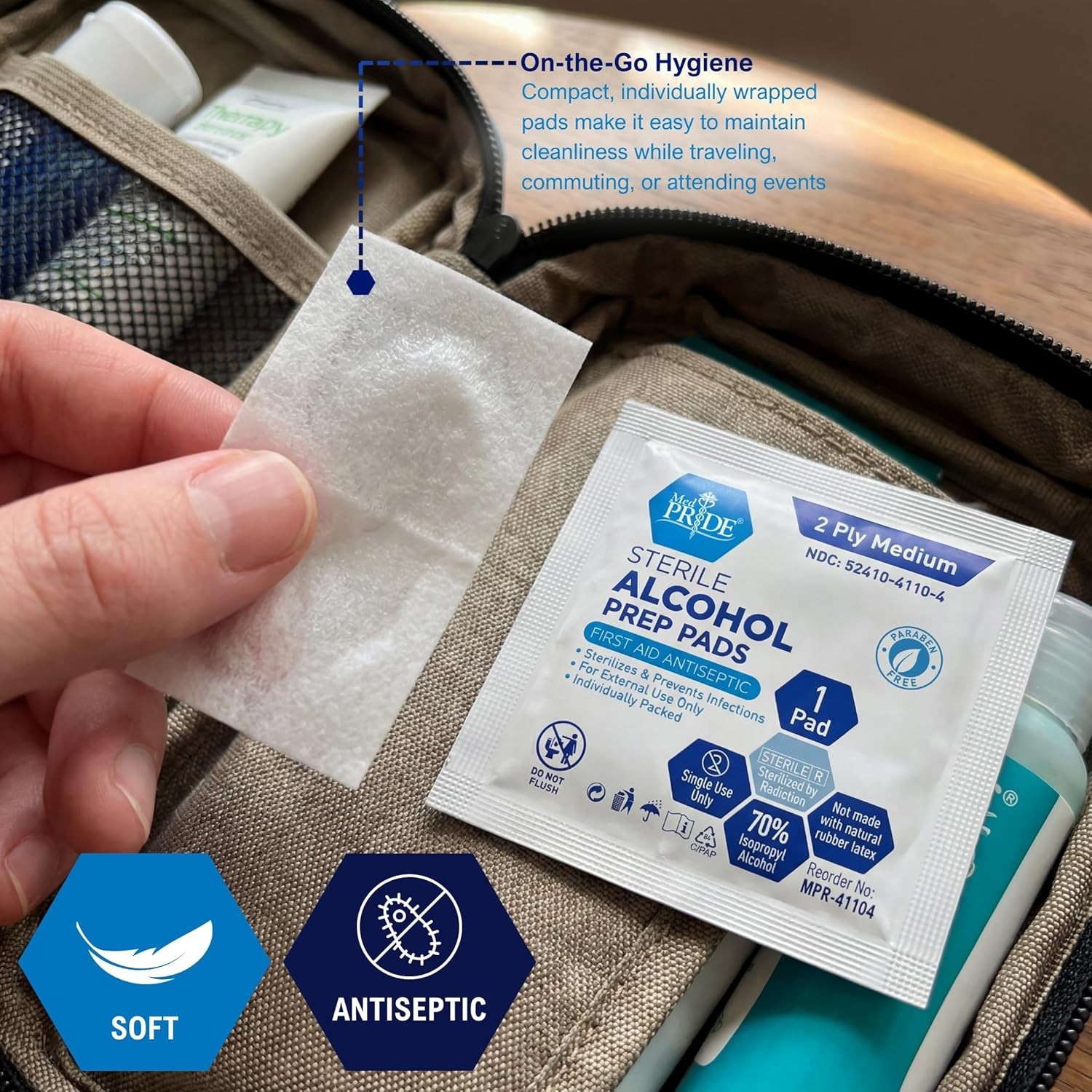 Individually Wrapped 100 Count Sterile Alcohol Swabs - Antiseptic & Convenient