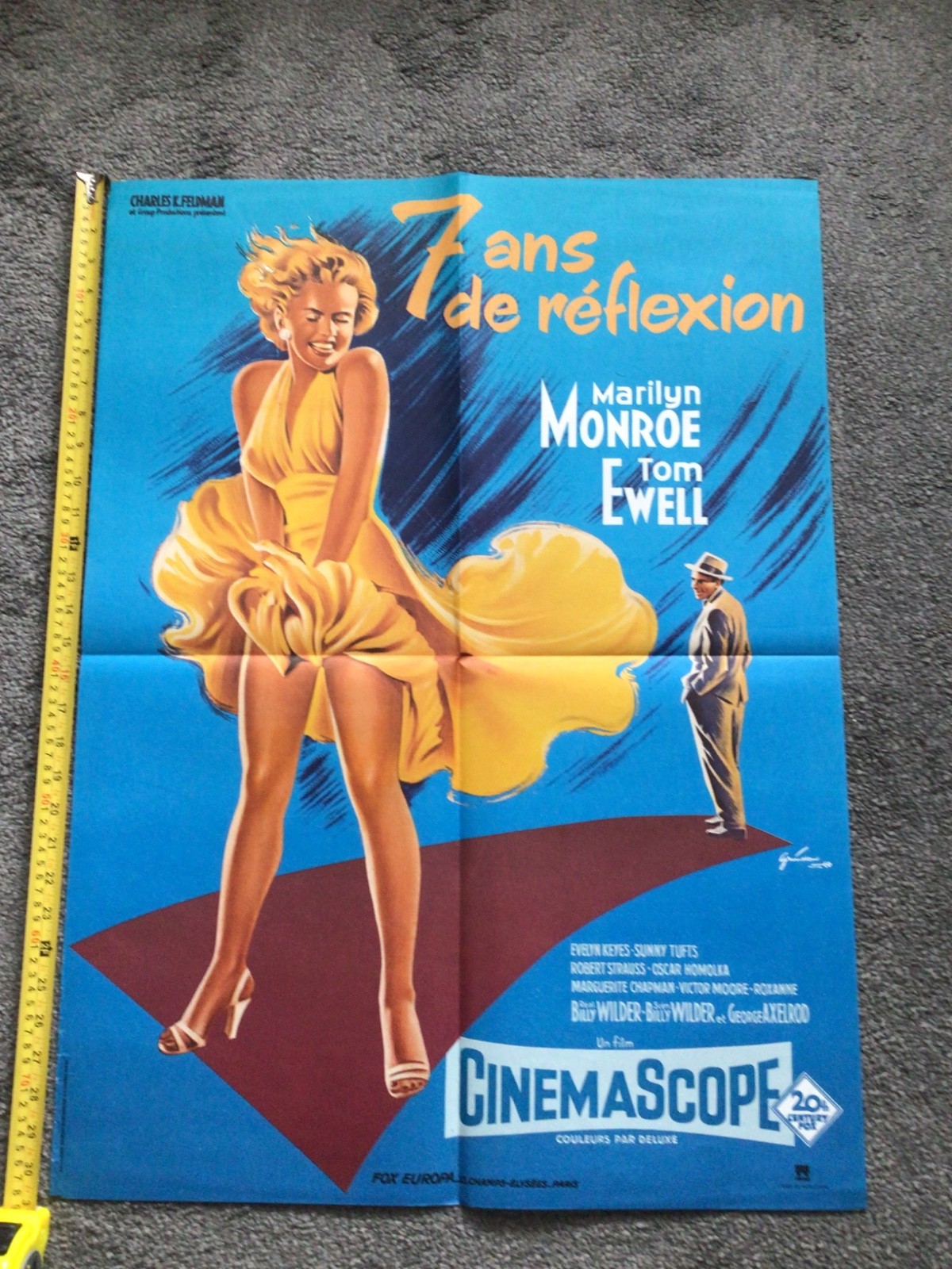 Marilyn Monroe 7 Year Itch original French movie poster in Mint condition
