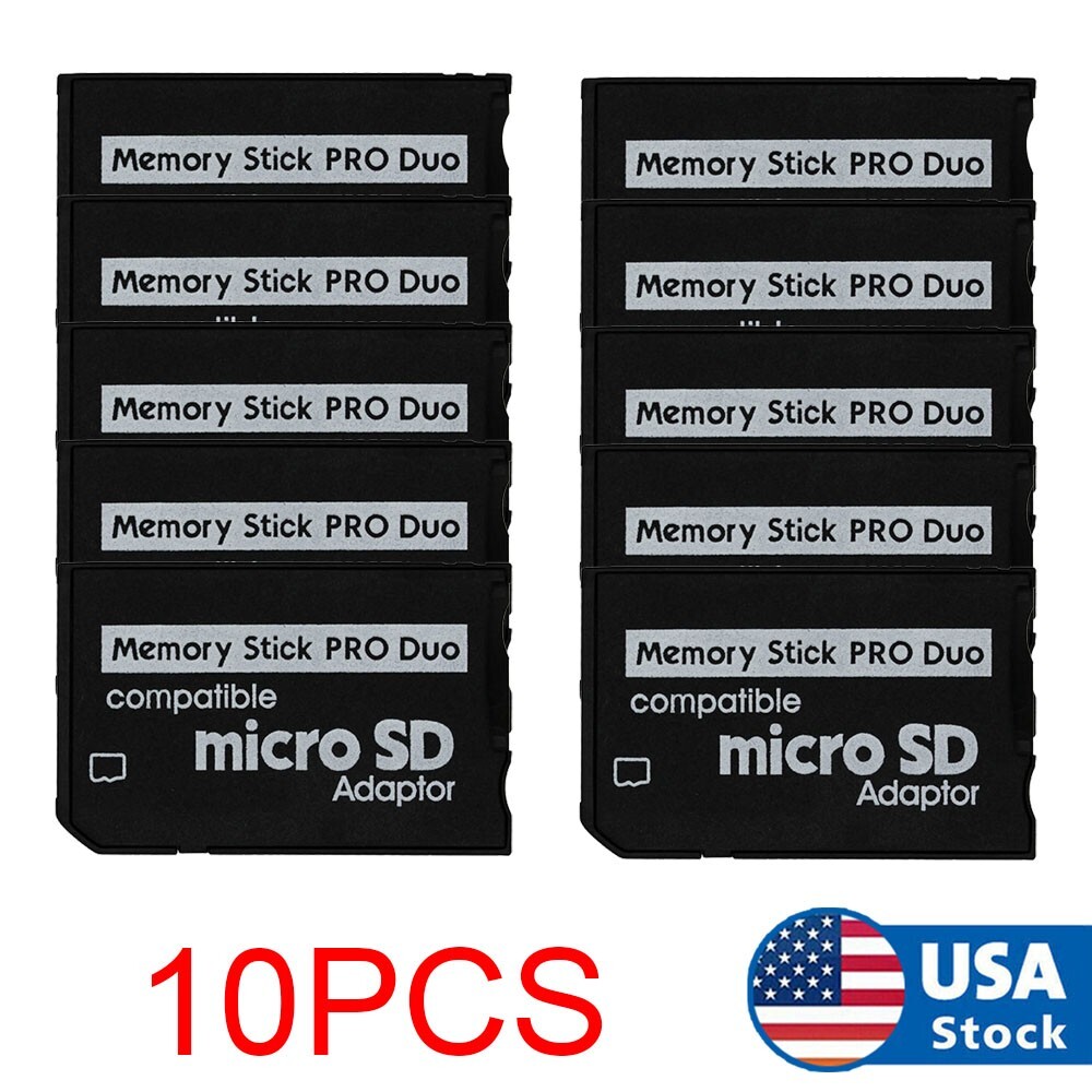 10X For Sony PSP Series Micro SD SDHC TF to Memory Stick MS Pro Duo PSP Adapter