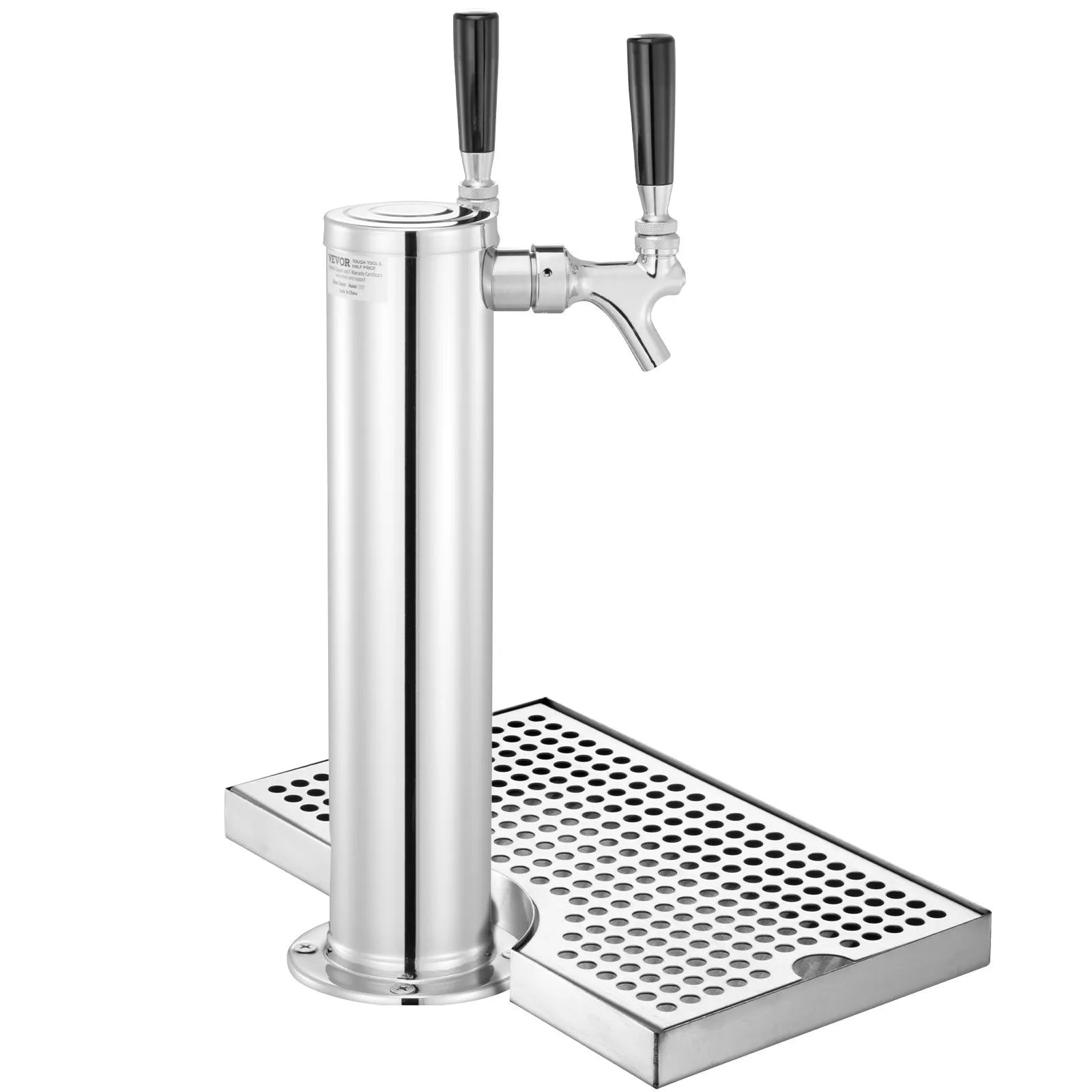 Dual Tap Kegerator Kit w/ D-Coupler Dual Gauge Regulator & Self Closing Taps