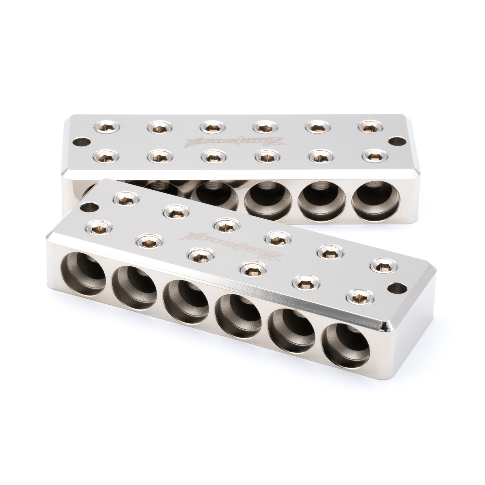 Pair ILL Customz 6 IN 6 OUT 1/0 AWG 0 Gauge Power and Ground Distribution Blocks