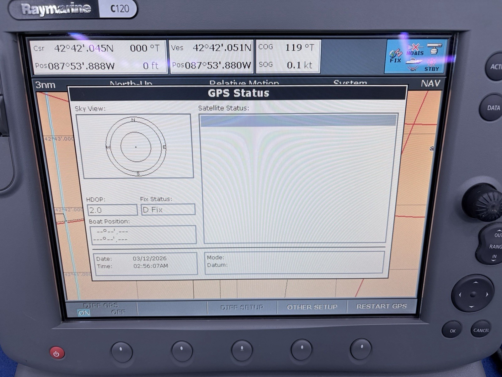 Raymarine C120 Classic GPS Chartplotter Multifunction Display- Tested & Warranty