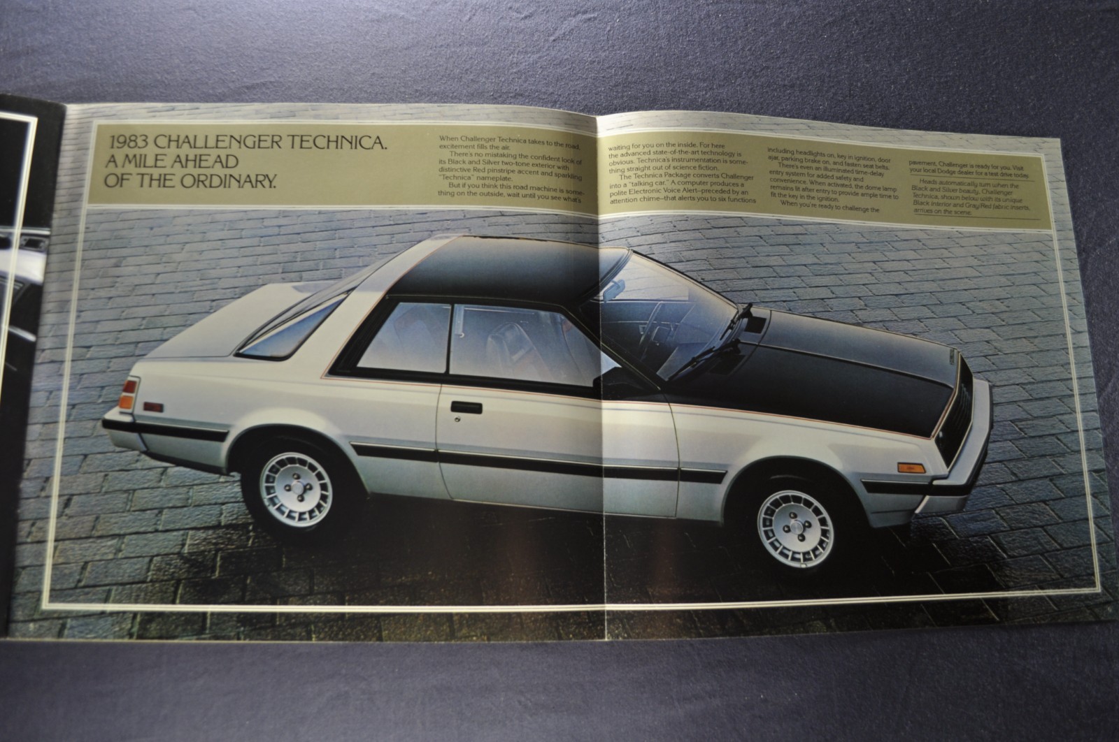 1983 Dodge Challenger Coupe Catalog Brochure Mitsubishi Nice Original 83