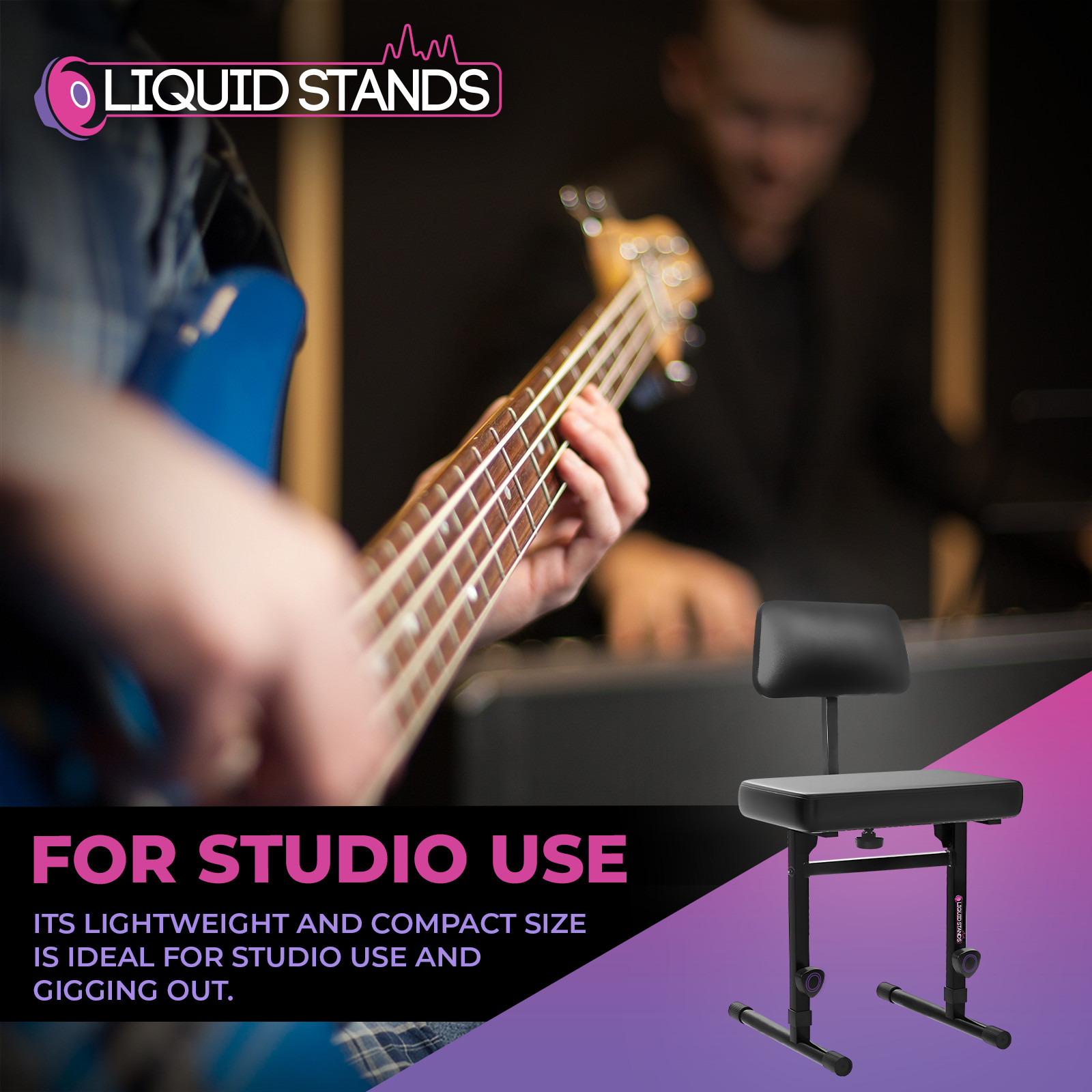 Open-Box Liquid Stands Adjustable Piano Bench w/ Black PU Leather Cushion & Bac