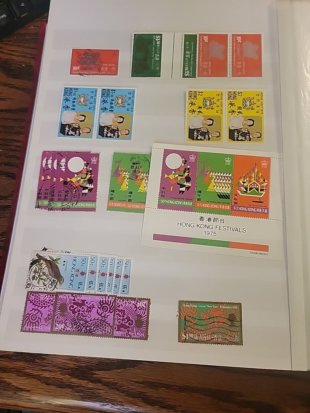 Worldwide Stamp Collection in Album Full of Stamps - Mint & Used Royal Mail HK