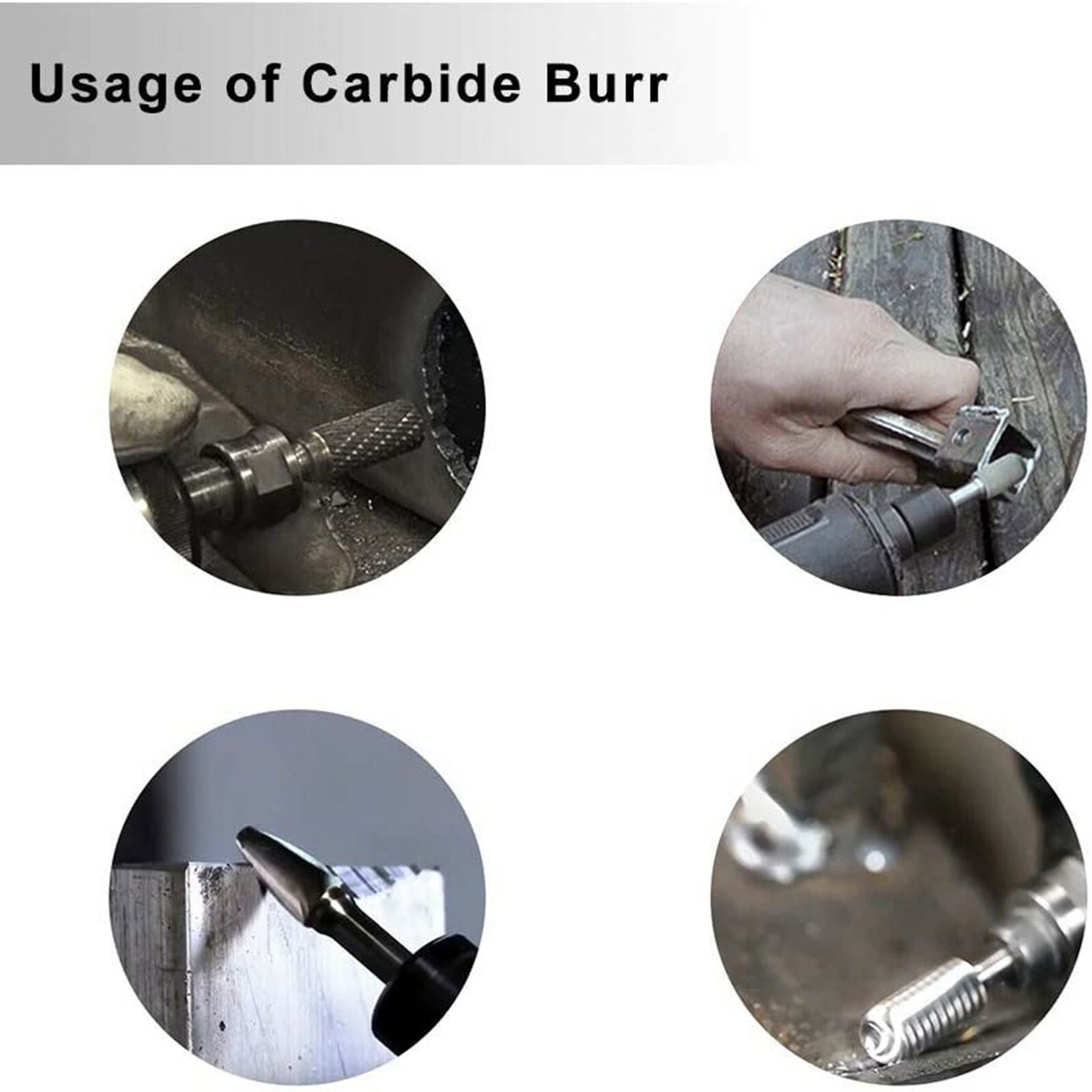 10Pcs Diamond Burr Bits Drill Set Rotary Multi Tool Accessories Kit For Dremel