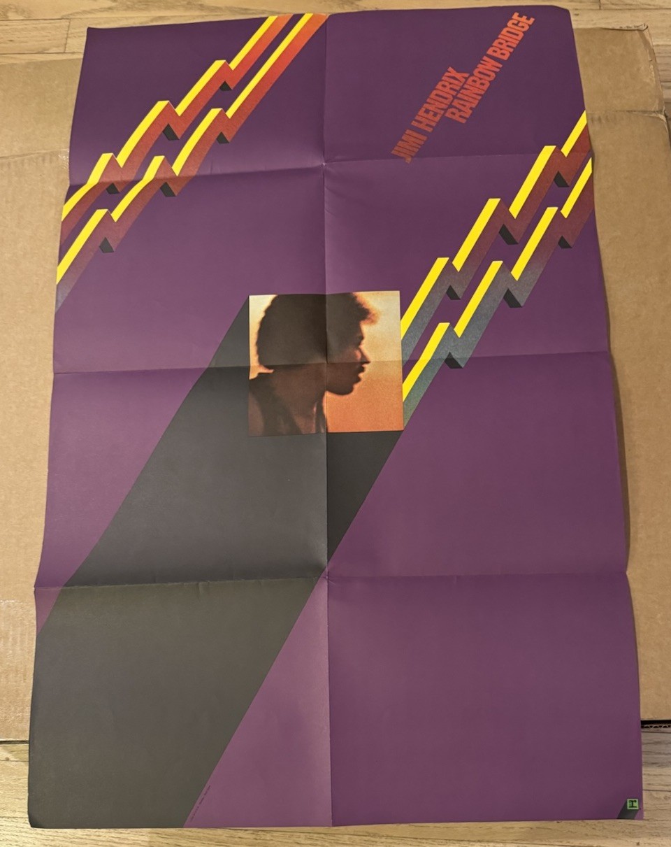 Jimi Hendrix 1971 Rainbow Bridge Original Promo Poster Vintage