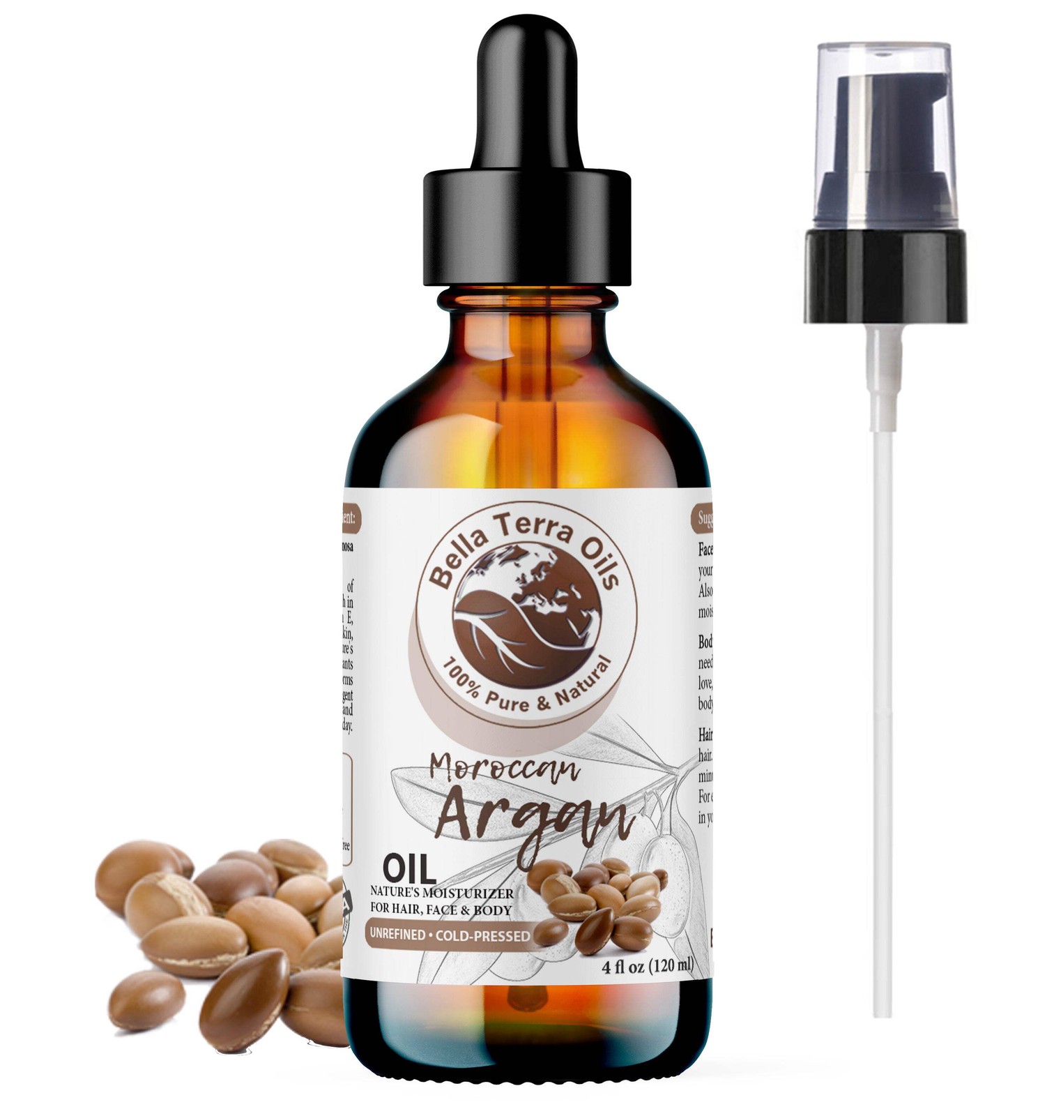 Moroccan Argan Oil - Choose Your Size | 2oz, 4oz, 8oz, 16oz, 128oz (Gallon) | Pu