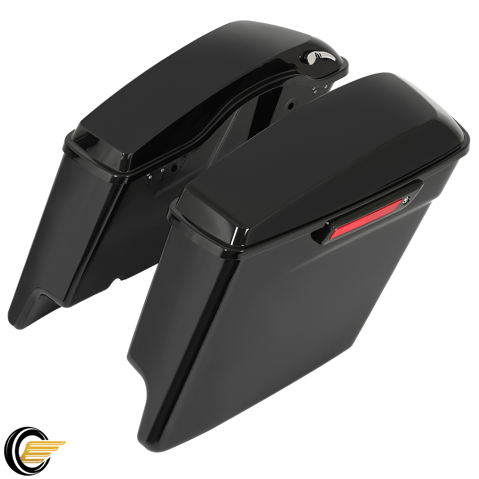 5" Stretched Extended Hard Saddle bags For Harley Road King Street Glide 2014-24