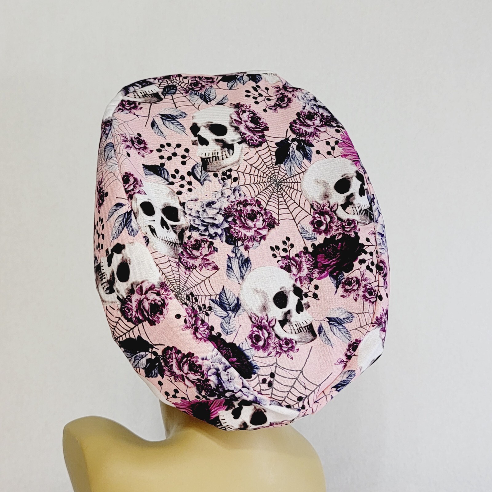 Halloween, Skull, Women Scrub Hat, Surgical Cap, Nurses Hat, Medical USA Made