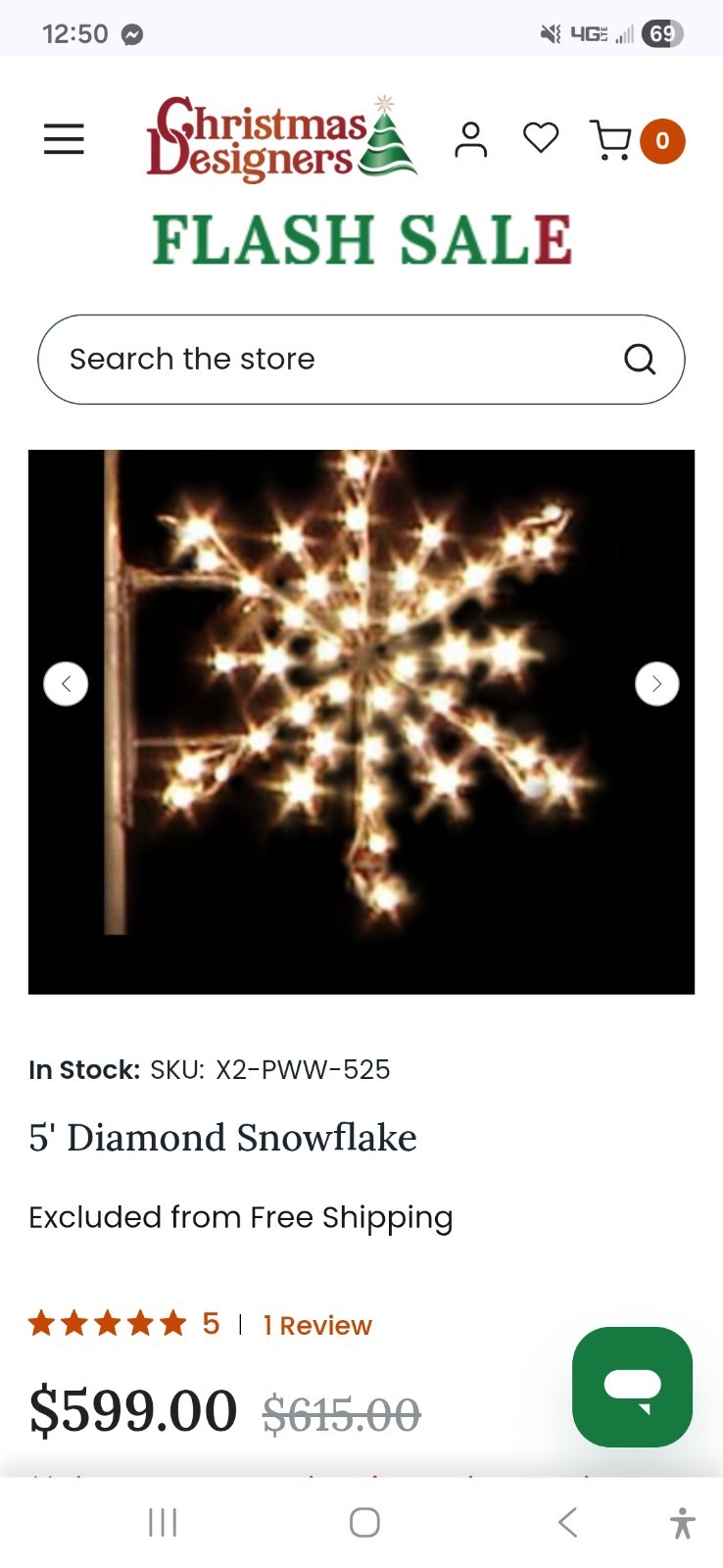 Commercial Grade Snow Flake Christmas Light