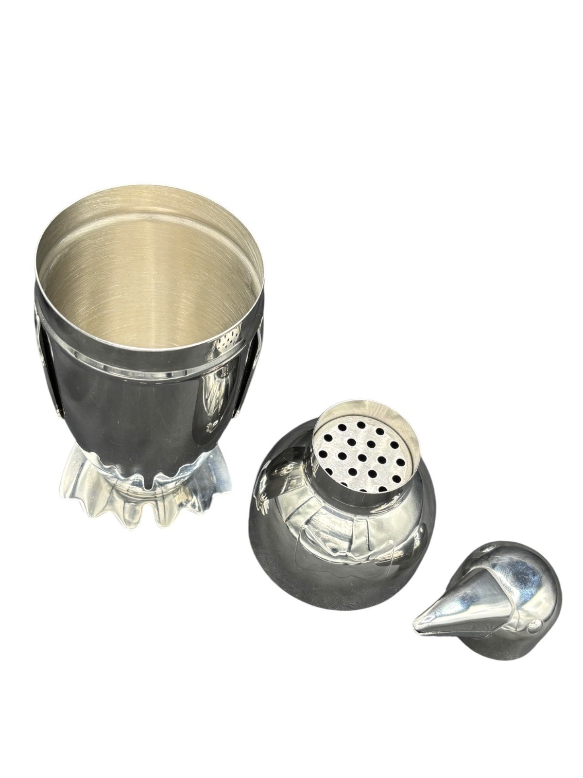 Penguin Shaped Stainless Steel Cocktail Shaker With Strainer Lid & Fun Design