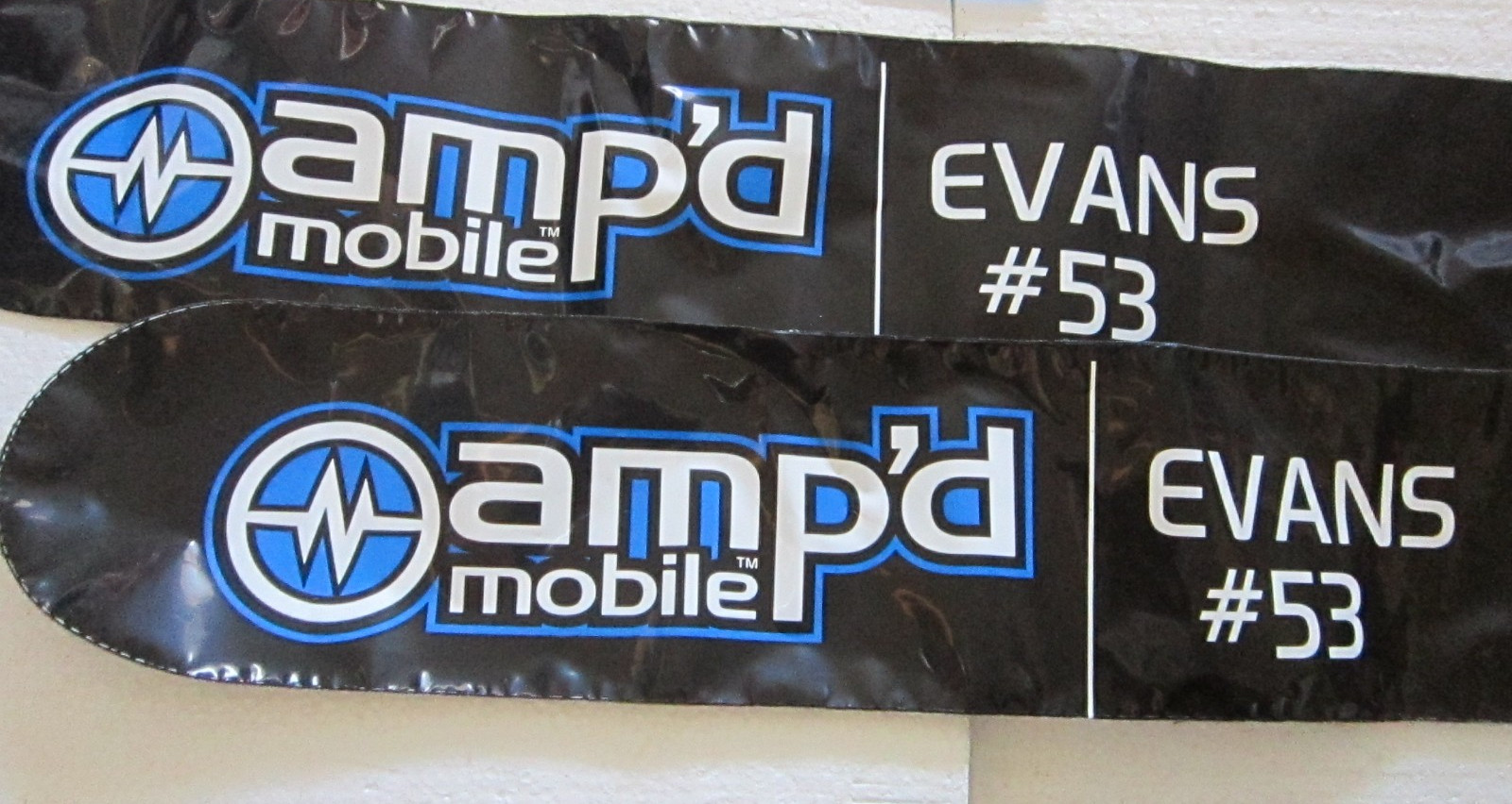 NOS 2007 TYLER EVANS #53 SUPERCROSS AMP'D MOBILE THUNDERSTIX PAIR memorabilia