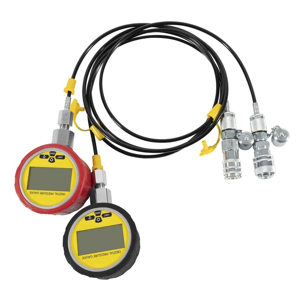 70M Digital Hydraulic Pressure Test Kit-2 Gauge 11 Coupling 2 Hose for Excavator