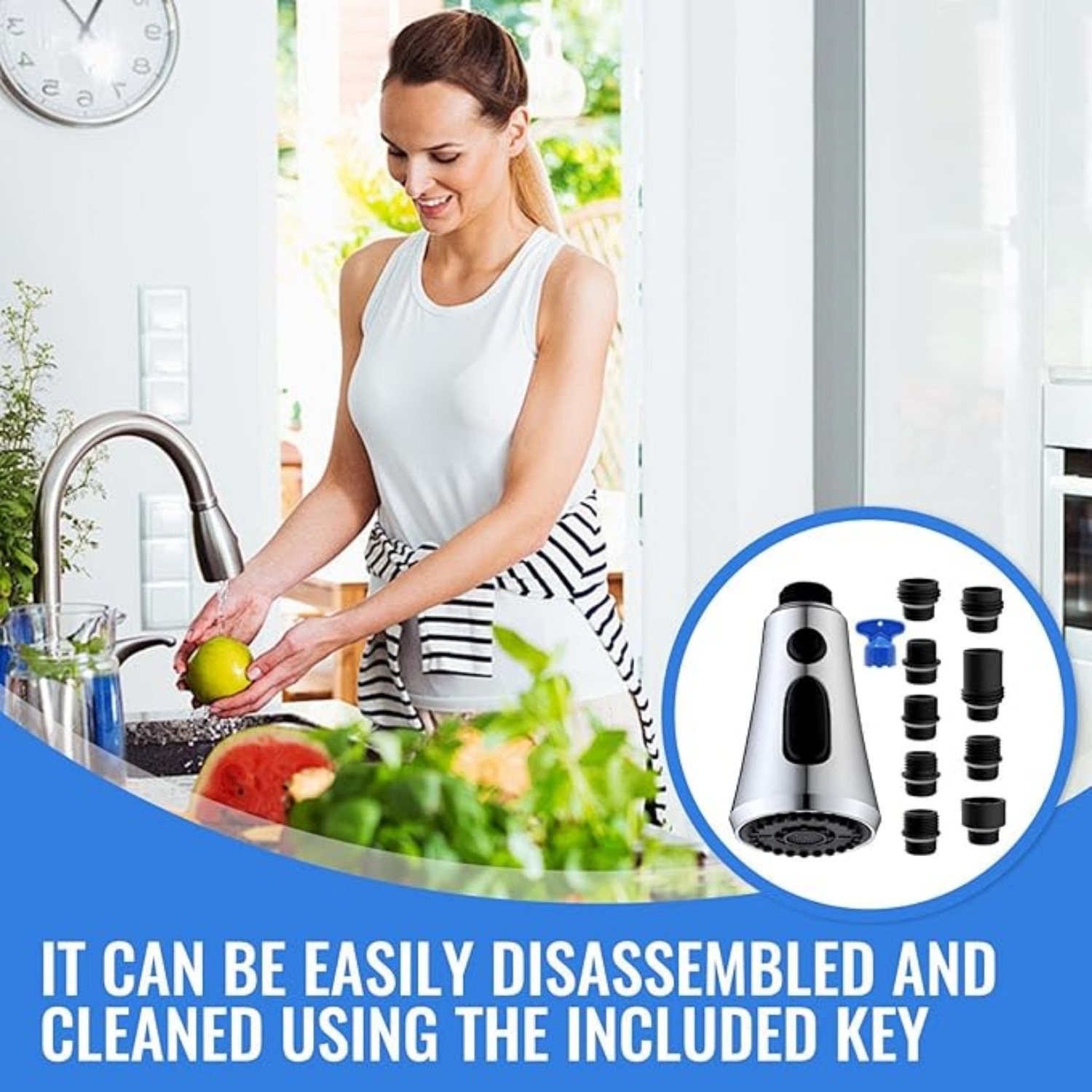 Kitchen Faucet Head Replacement,Pull Down Kitchen Spray Head Sink Spray Nozzle