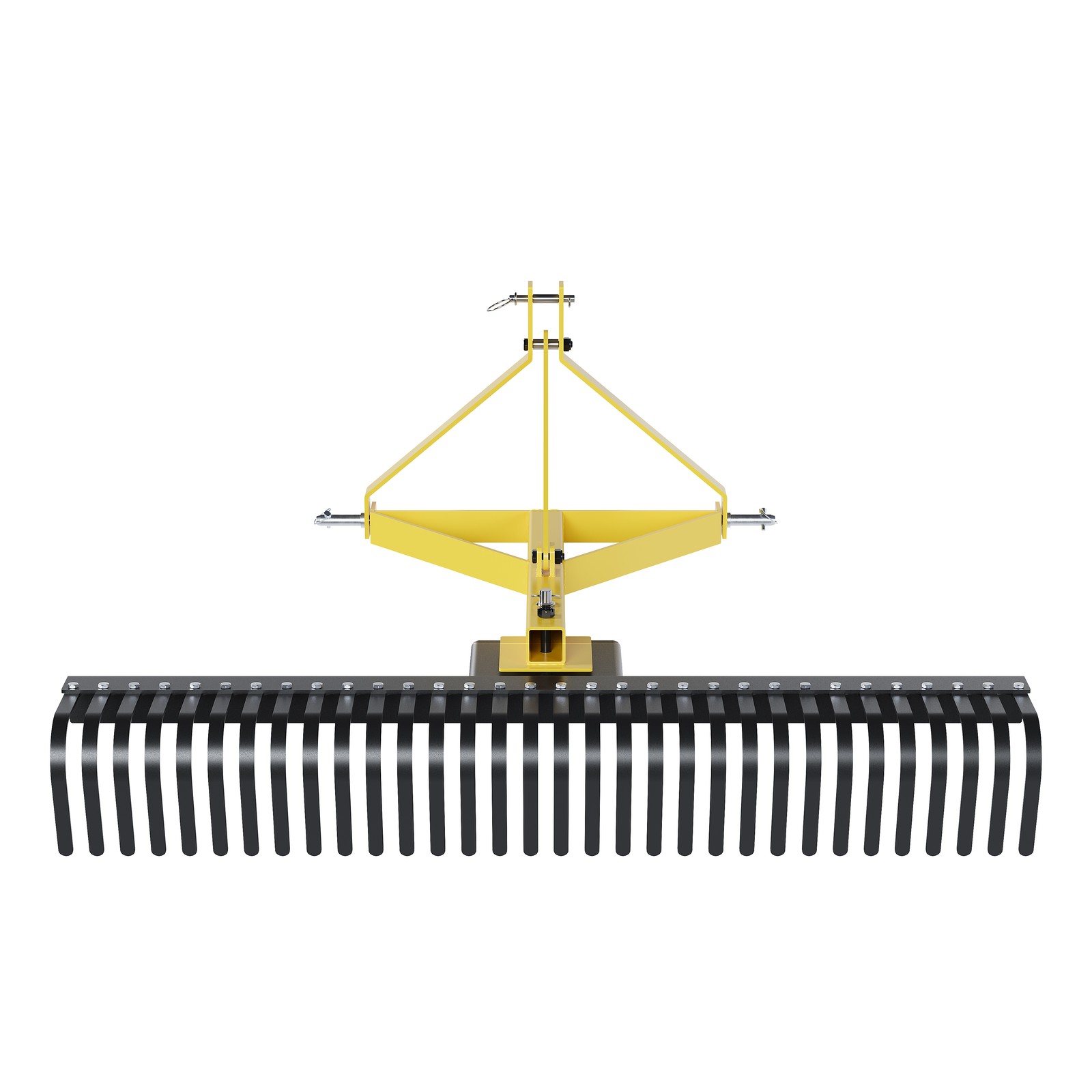 3-Point 60''Landscape Rock Rake Soil Garden Tool for Cat 1 Campact Tractor Heavy